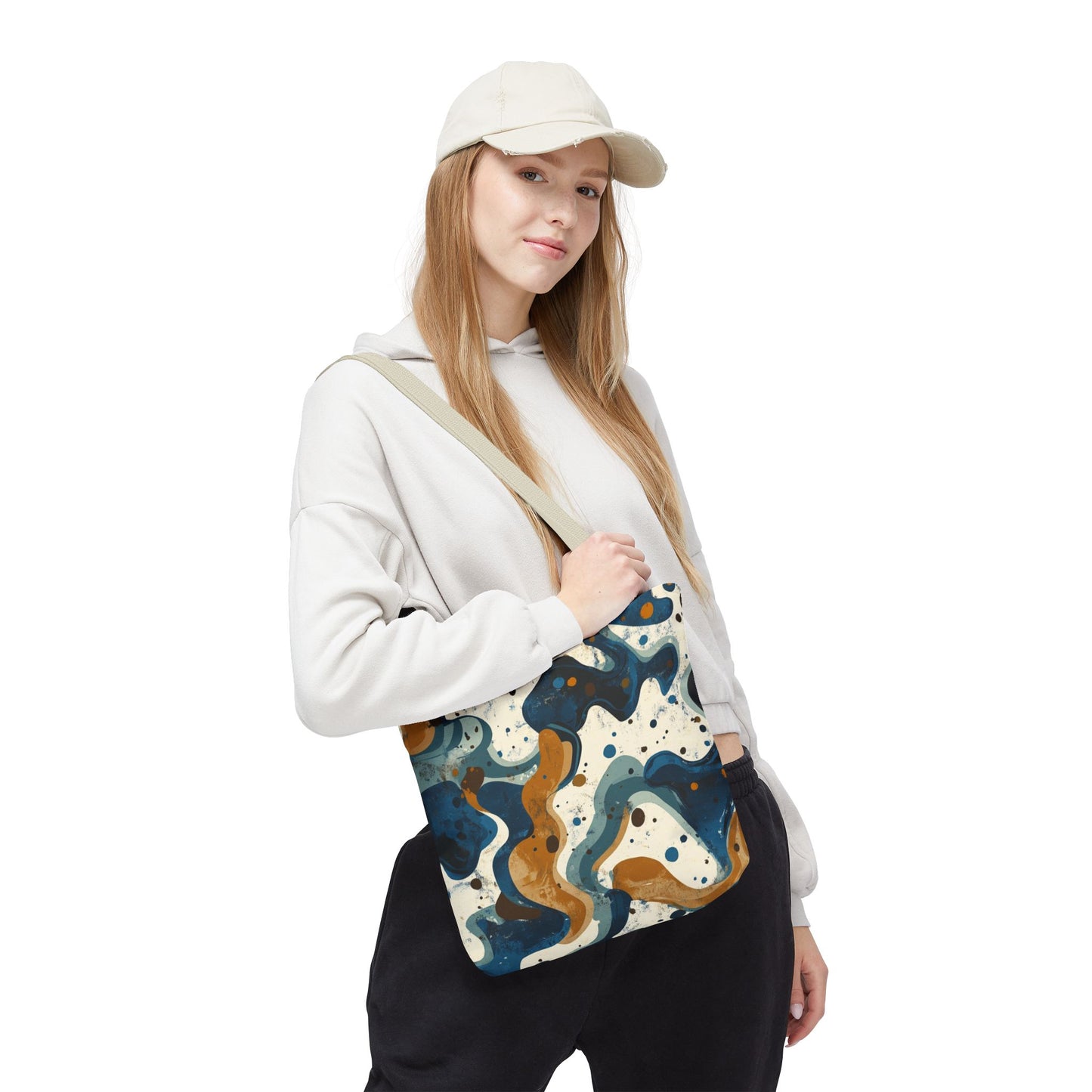 Stylish Abstract Tote Bag, Art-Inspired Carryall, Everyday Tote, Boho Chic Bag, Eco-Friendly Shopping Bag, Unique Gift Idea