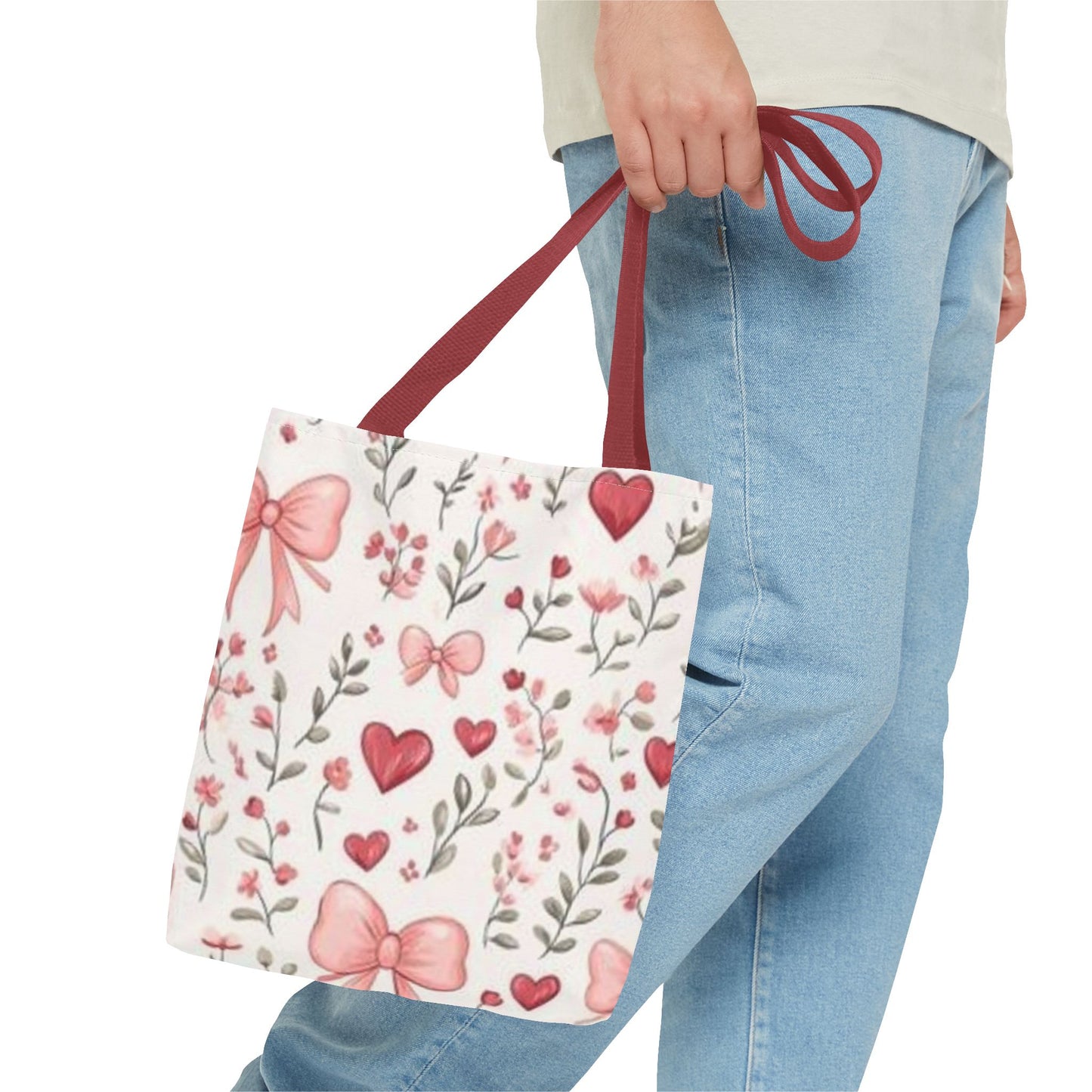 Romantic Floral Tote Bag, Perfect for Mother’s Day, Valentine's Day, Bridesmaid Gift, Everyday Use, Cute Shopping Bag