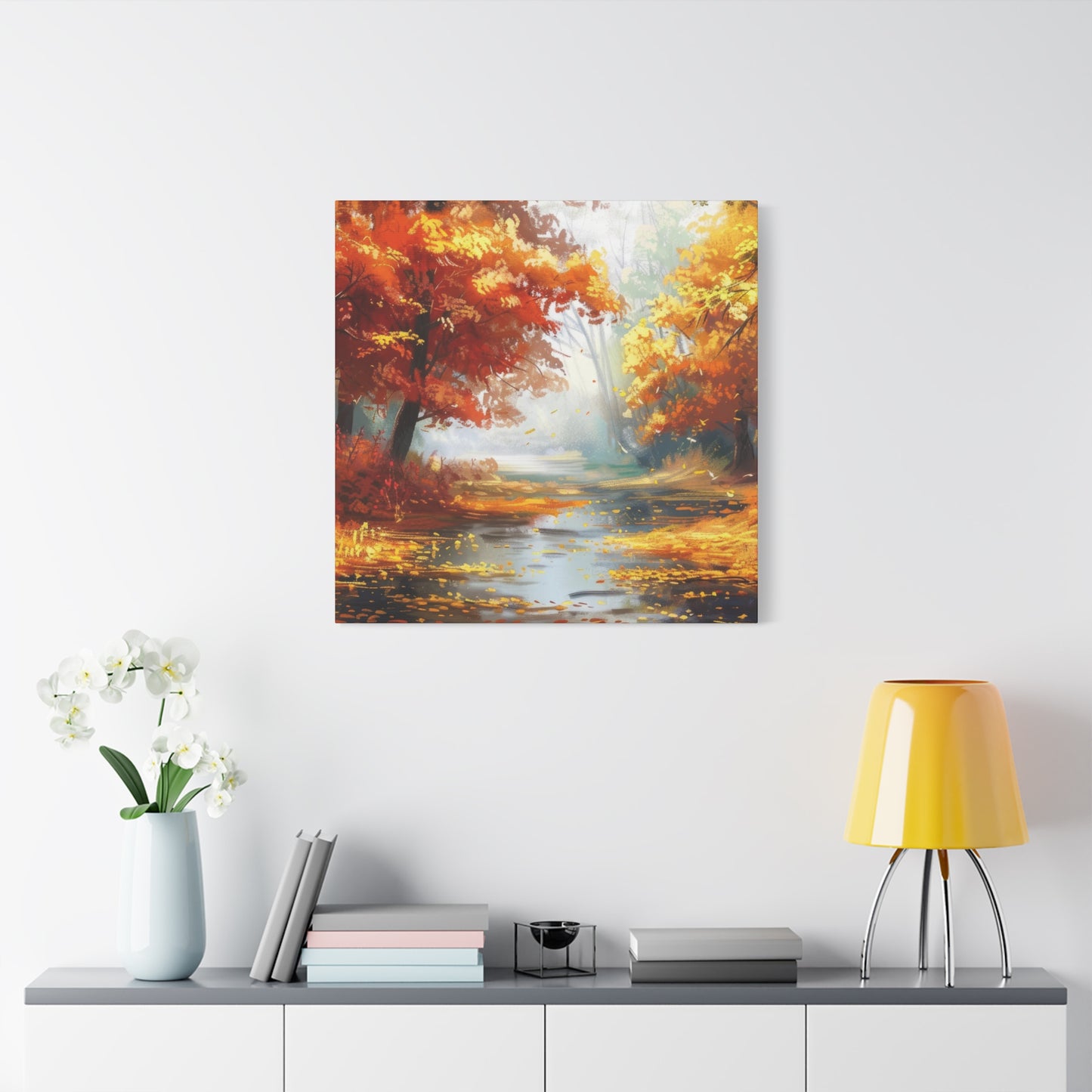 Autumn Serenity Canvas Art, Fall Decor, Nature Wall Art, Seasonal Home Decoration, Cozy Living Room Art
