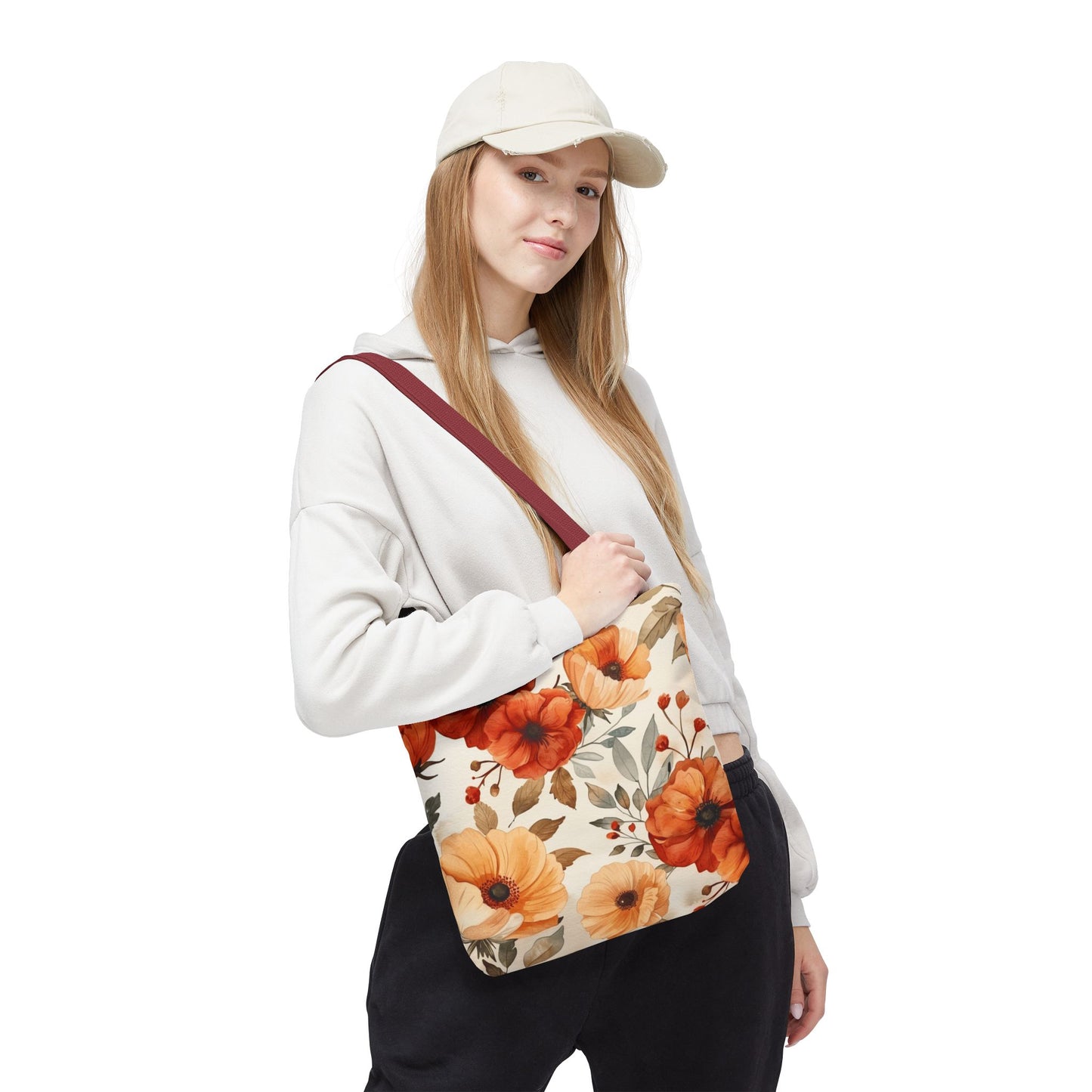 Floral Tote Bag - Boho Chic Reusable Shopping Bag, Gift for Her, Summer Beach Bag, Eco-Friendly Carryall, Everyday Handbag