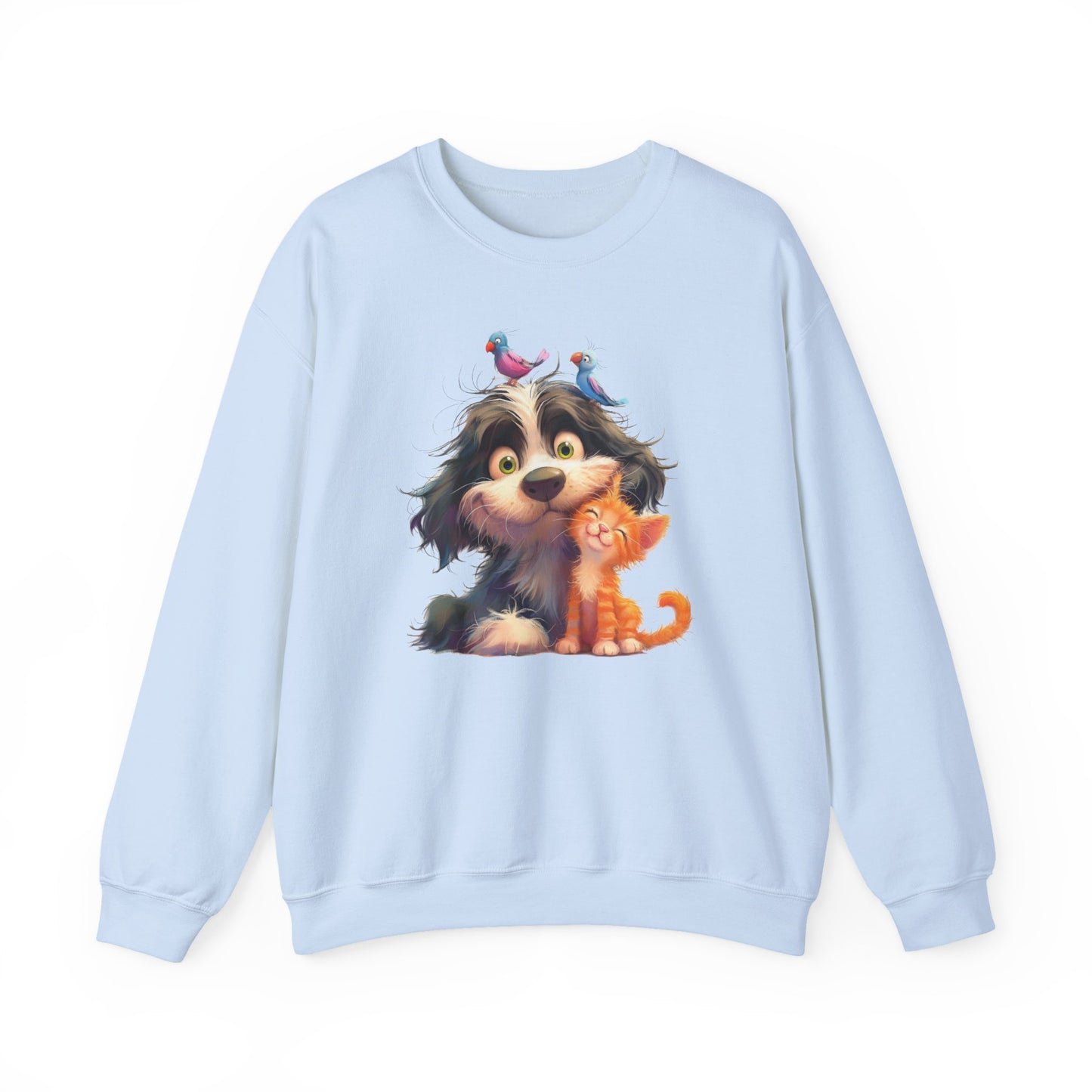 Cozy Pet Lovers Sweatshirt, Cute Animal Crewneck, Gift for Cat Dog Mom, Funny Pet Sweatshirt, Relaxed Fit Unisex Top
