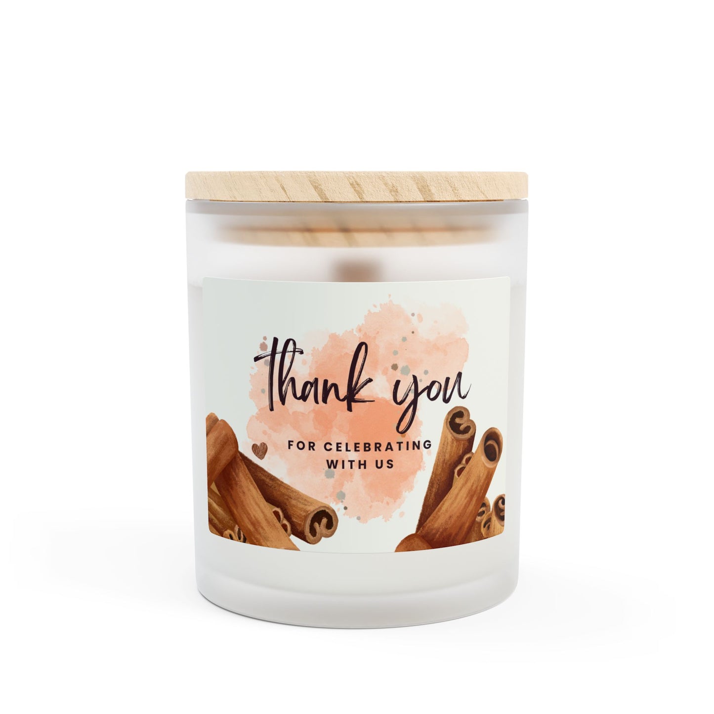 Personalized Thank You Candle - Frosted Glass 11oz