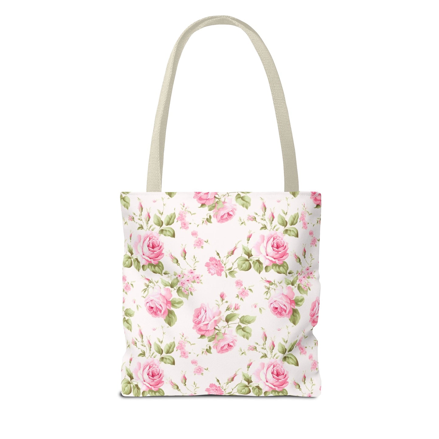 Floral Tote Bag, Rose Pattern Shoulder Bag, Stylish Eco-Friendly Shopper, Gift for Her, Spring Summer Accessory