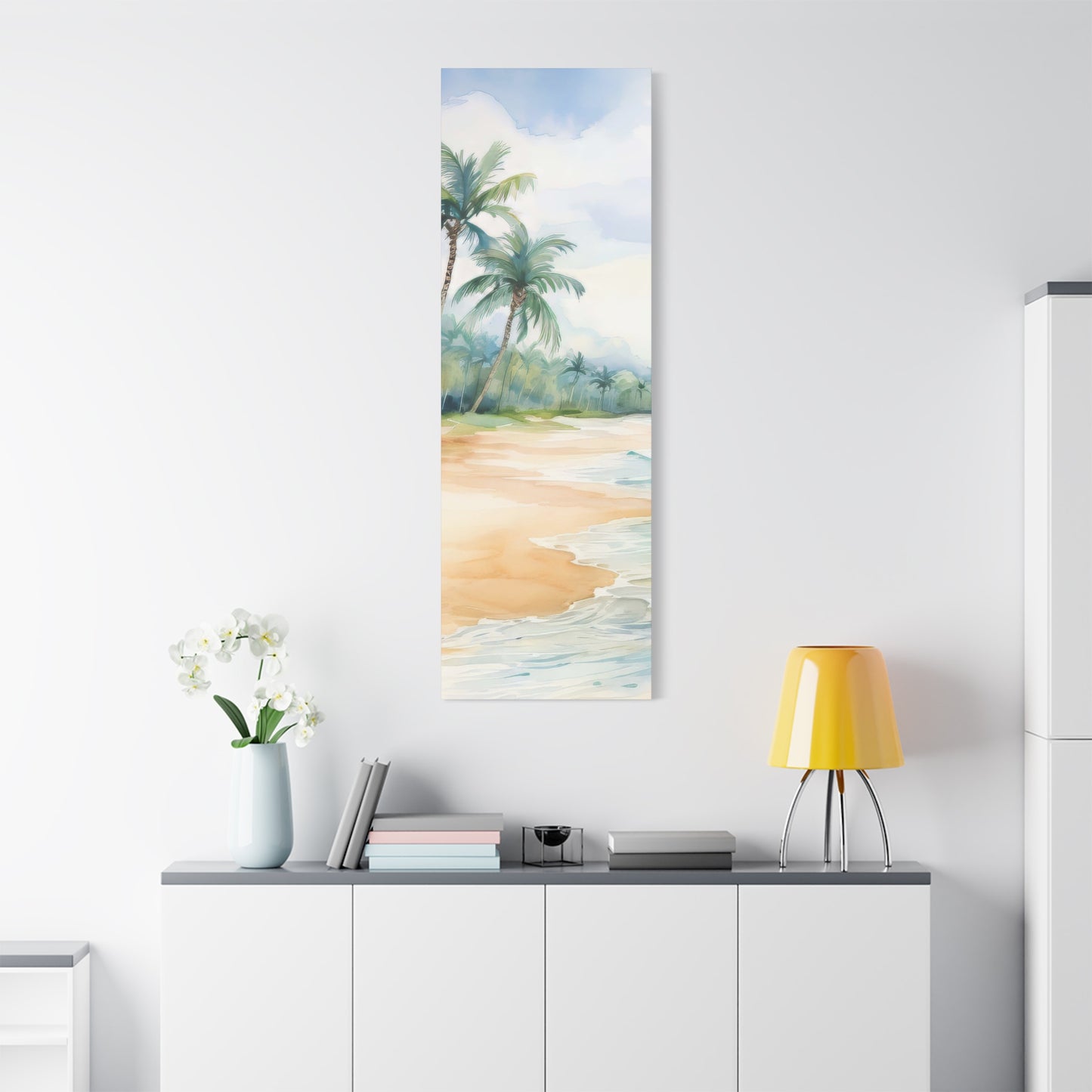 Beach Vibes Wall Art, Coastal Canvas Print, Tropical Decor, Ocean Scene Artwork, Home Decor, Gift for Beach Lovers, Summer Wall Art
