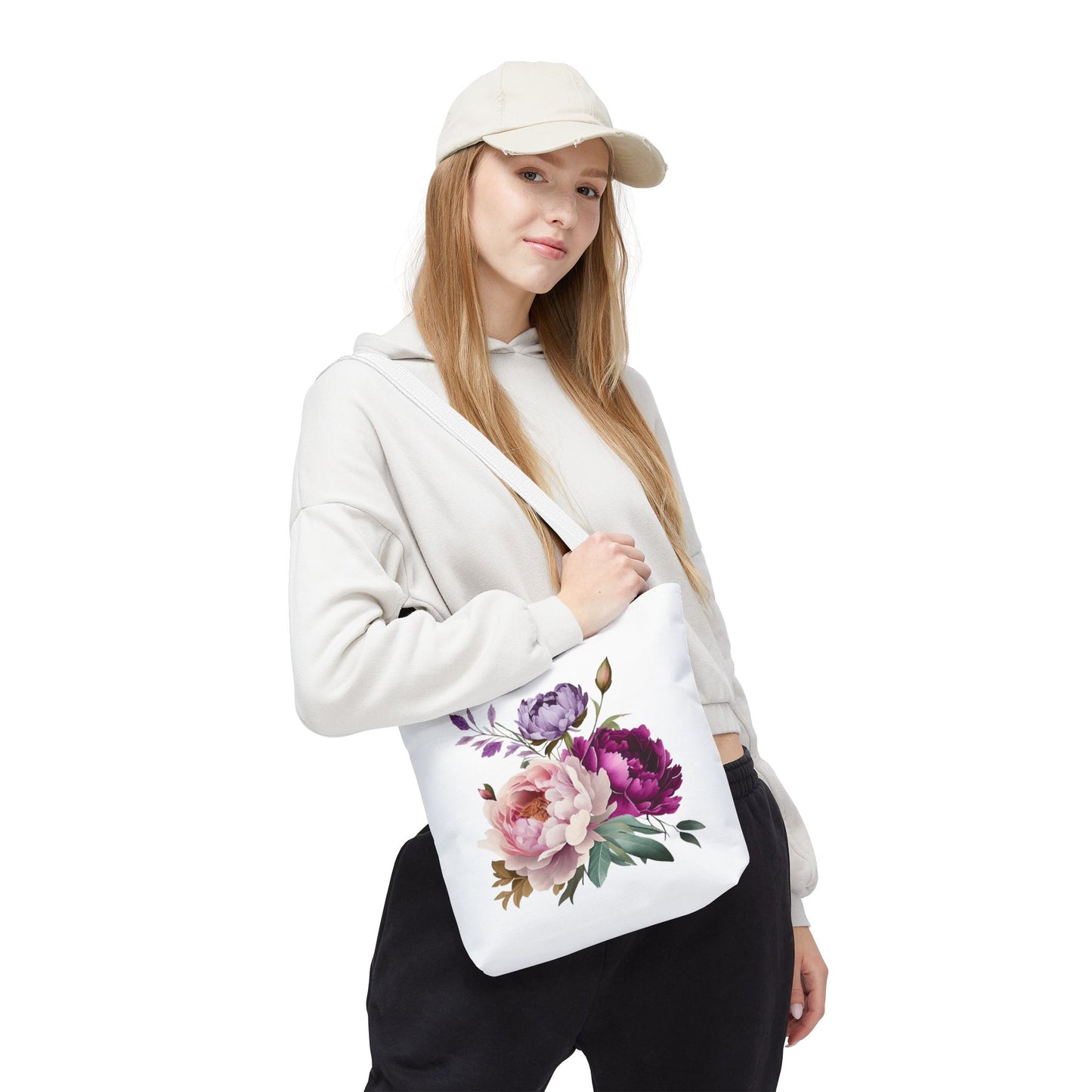 Floral Tote Bag, Botanical Shopping Tote, Eco-Friendly Grocery Bag, Chic Floral Purse, Mother's Day Gift, Spring Floral Carryall