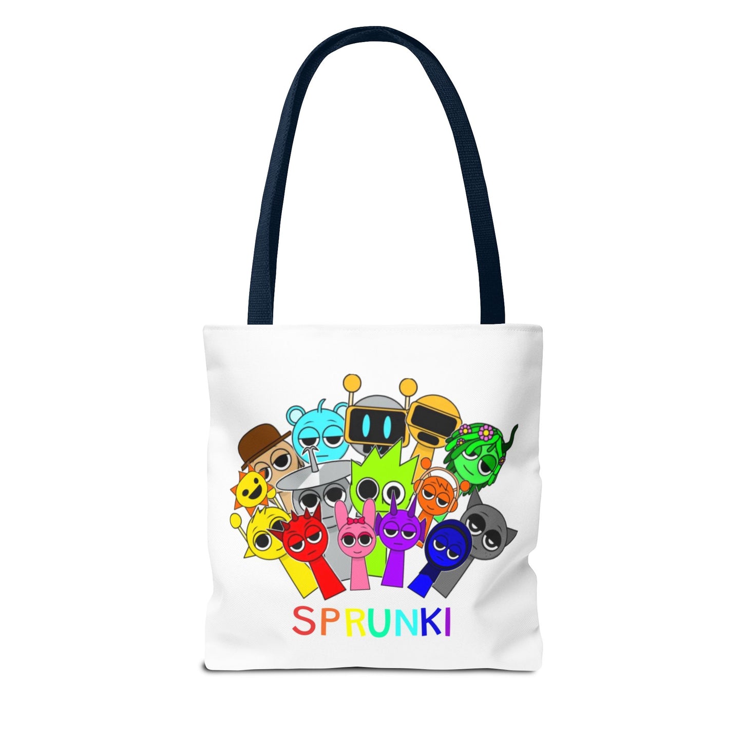 Fun Character Tote Bag – Sprunki Design, Cute Shopping Bag, Colorful Art Tote, Gift for Kids, Cartoon Lovers