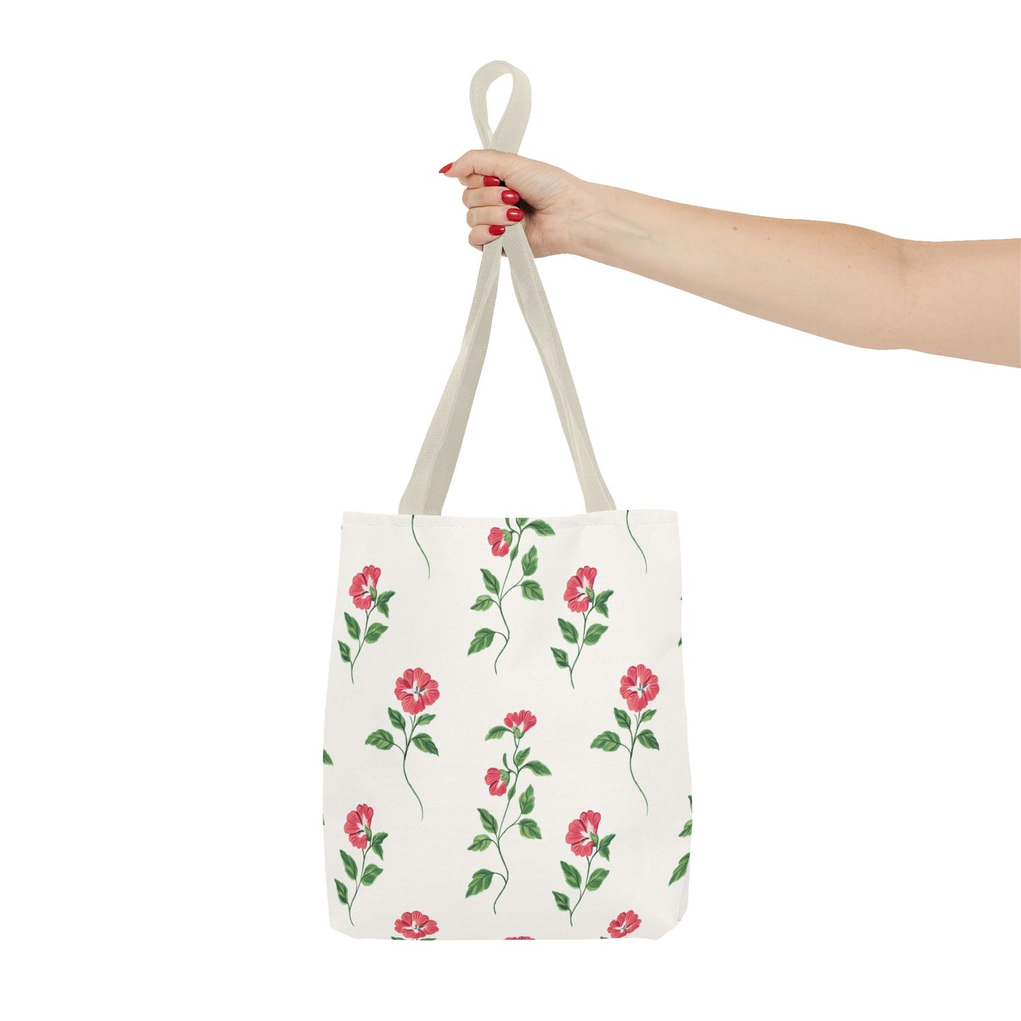 Floral Print Tote Bag - Stylish Everyday Accessory, Beach Bag, Shopping Tote, Gift for Her, Flower Lover's Canvas Bag