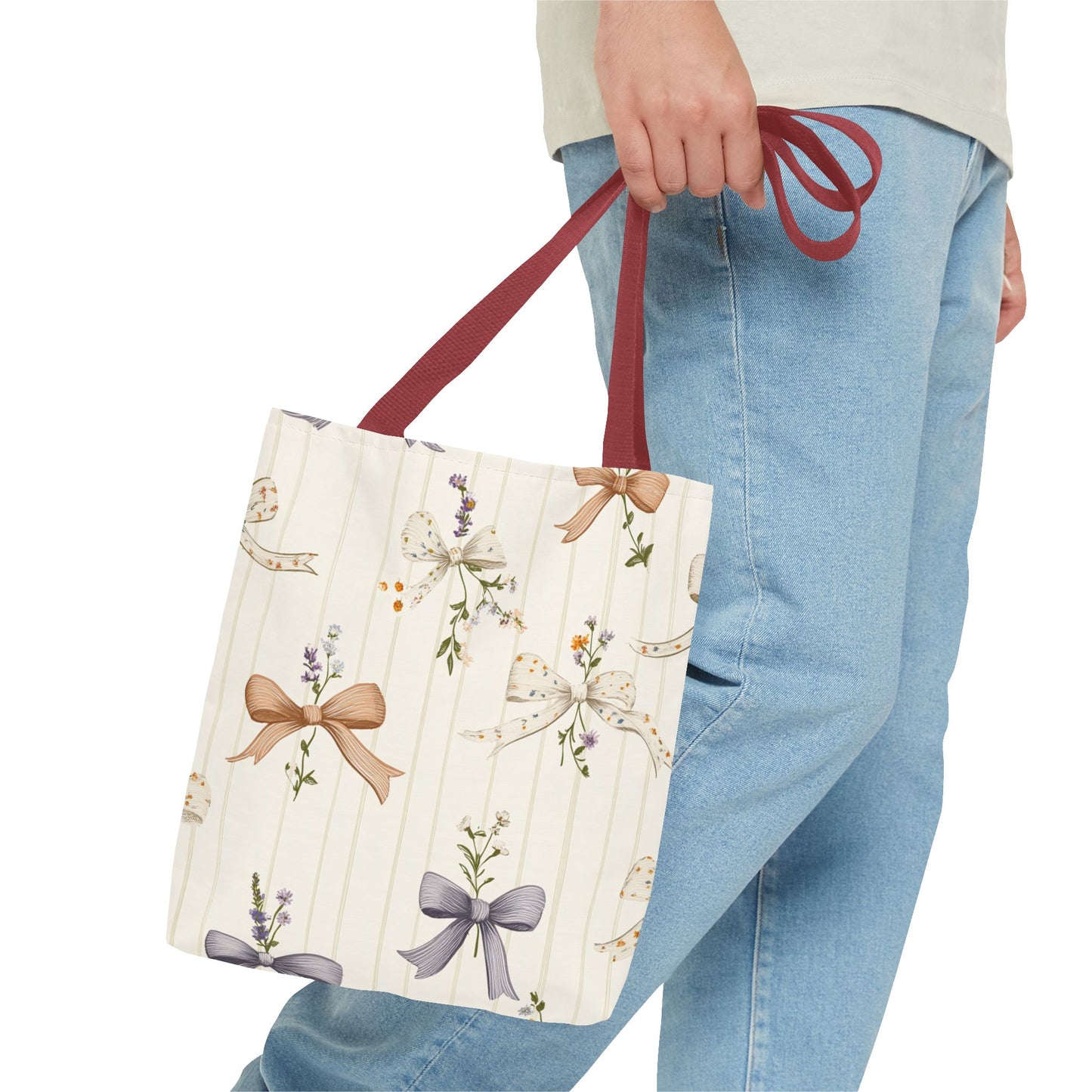 Charming Floral Tote Bag, Gift Bag for Her, Spring Tote, Shopping Bag, Everyday Carryall, Eco-Friendly Bag