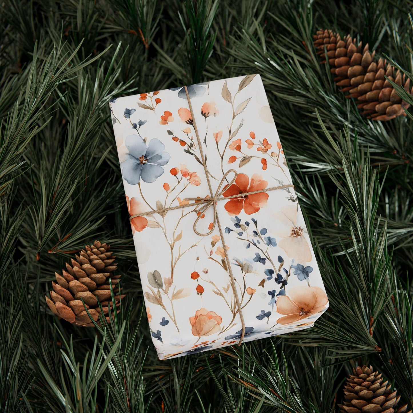 Floral Wrapping Paper, Gift Wrap, Holiday Wrap, Birthday Present, Eco-Friendly Decorations