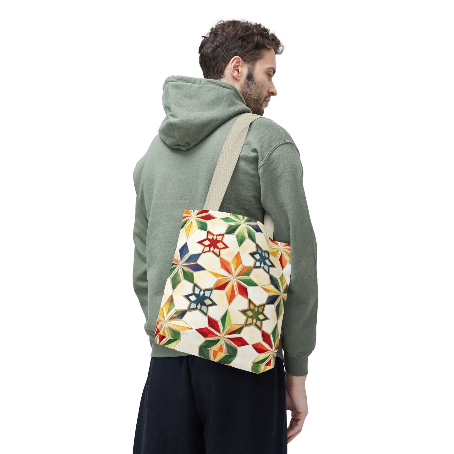 Colorful Geometric Tote Bag - Versatile Shopping Bag, Beach Tote, Gym Bag, Eco-Friendly Gift, Travel Companion