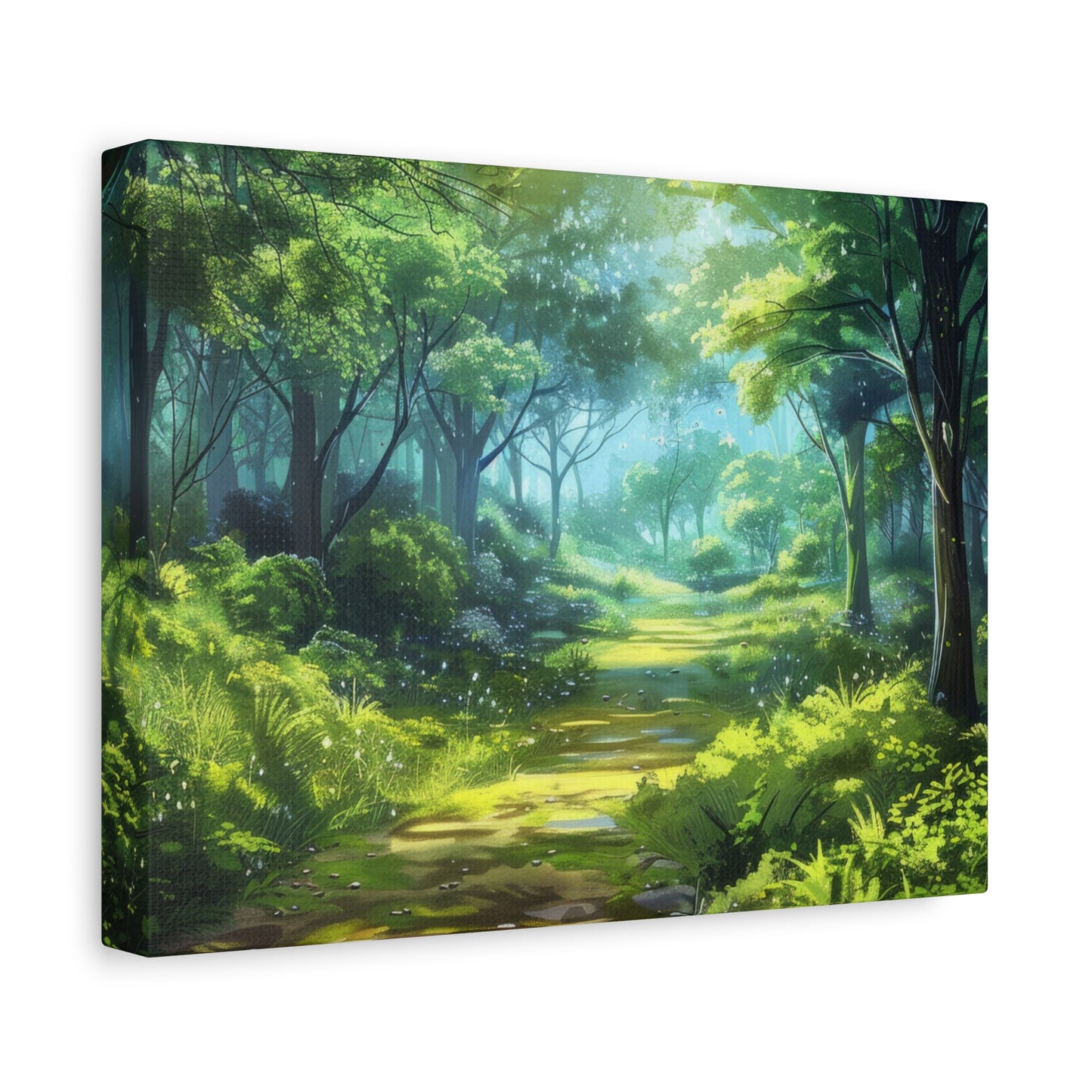 Serene Forest Canvas Print, Nature Wall Art, Home Decor, Gift for Nature Lovers, Eco-Friendly Artwork, Meditation Decoration