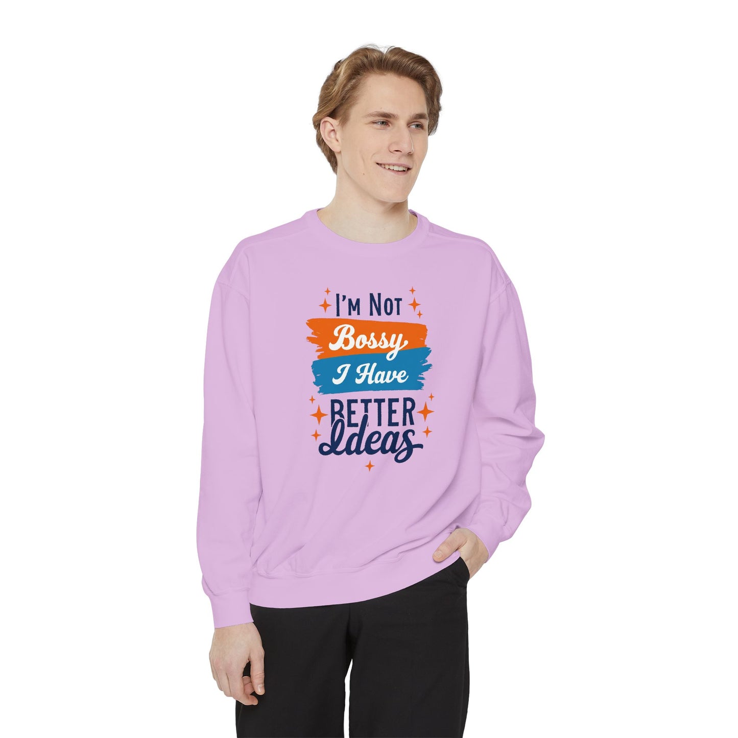 Bossy Ideas Unisex Sweatshirt - Cozy Gift for Friends, Funny Casual Wear, Unique Birthday Present, Relaxed Fit, Cool Motivational Apparel