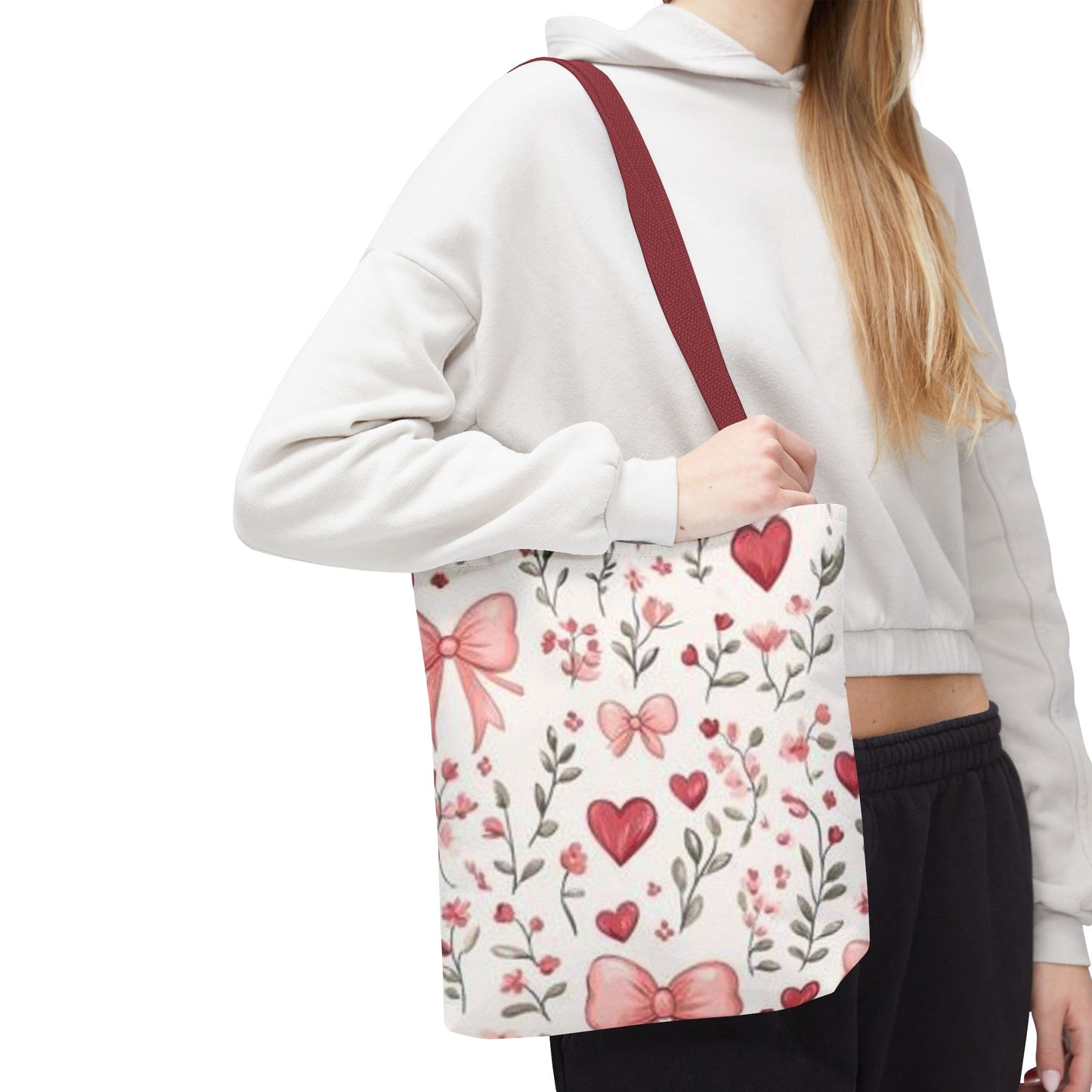 Romantic Floral Tote Bag, Perfect for Mother’s Day, Valentine's Day, Bridesmaid Gift, Everyday Use, Cute Shopping Bag