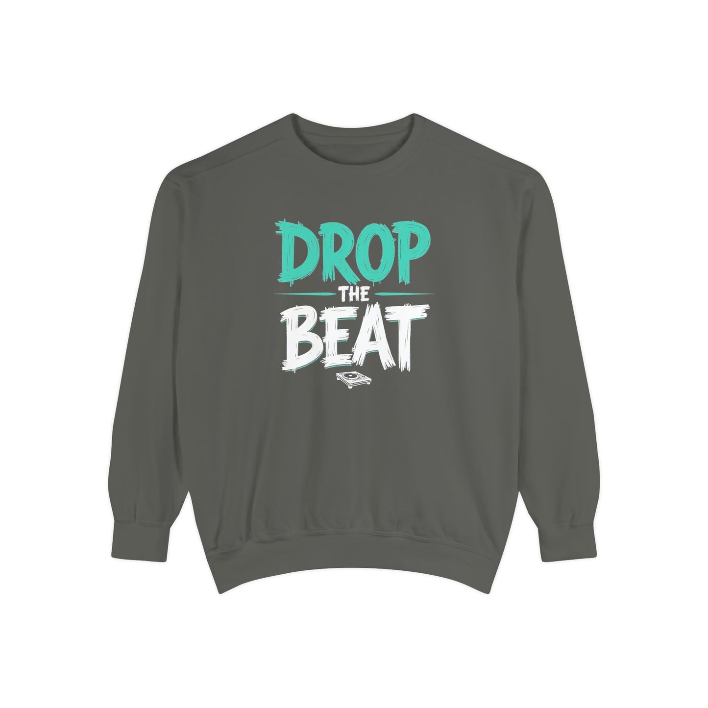 Drop the Beat Sweatshirt, Cozy Music Sweatshirt, Unisex Graphic Apparel, Perfect for Concerts, Unique Gift for Music Lovers