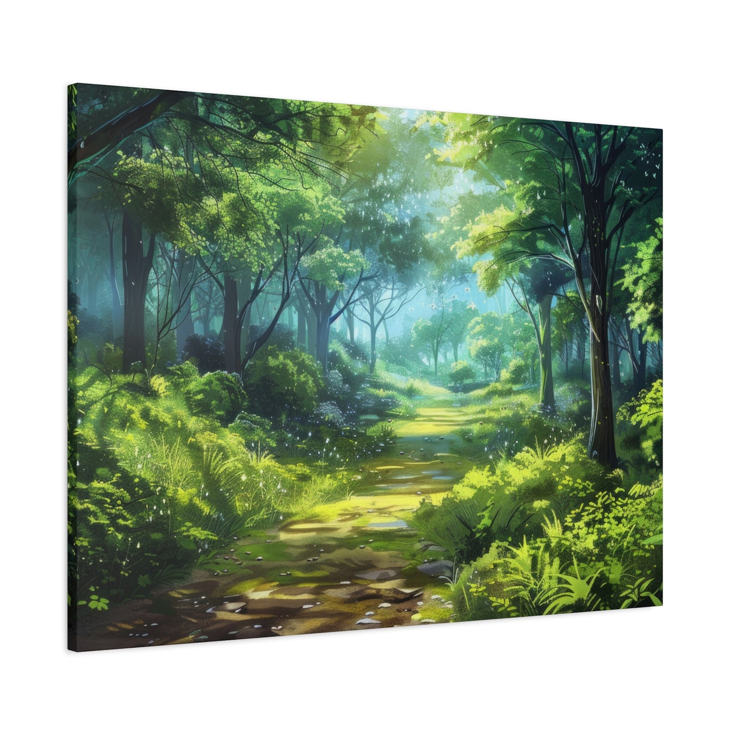 Serene Forest Canvas Print, Nature Wall Art, Home Decor, Gift for Nature Lovers, Eco-Friendly Artwork, Meditation Decoration
