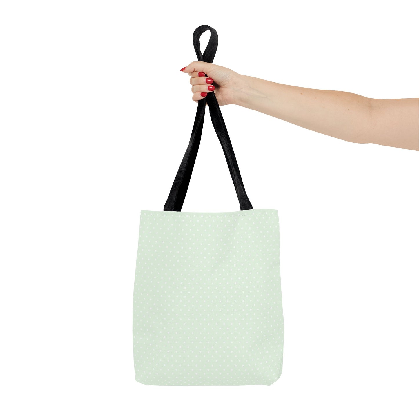 Mint Polka Dot Tote Bag | Stylish Eco-Friendly Day Bag, Beach Tote, Shopping Bag, Gift for Her, Everyday Purse