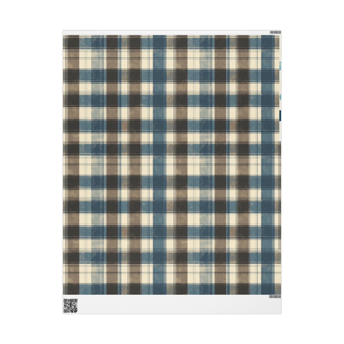Plaid Wrapping Paper Roll, Rustic Gift Wrap for Holidays, Birthday, and Special Occasions