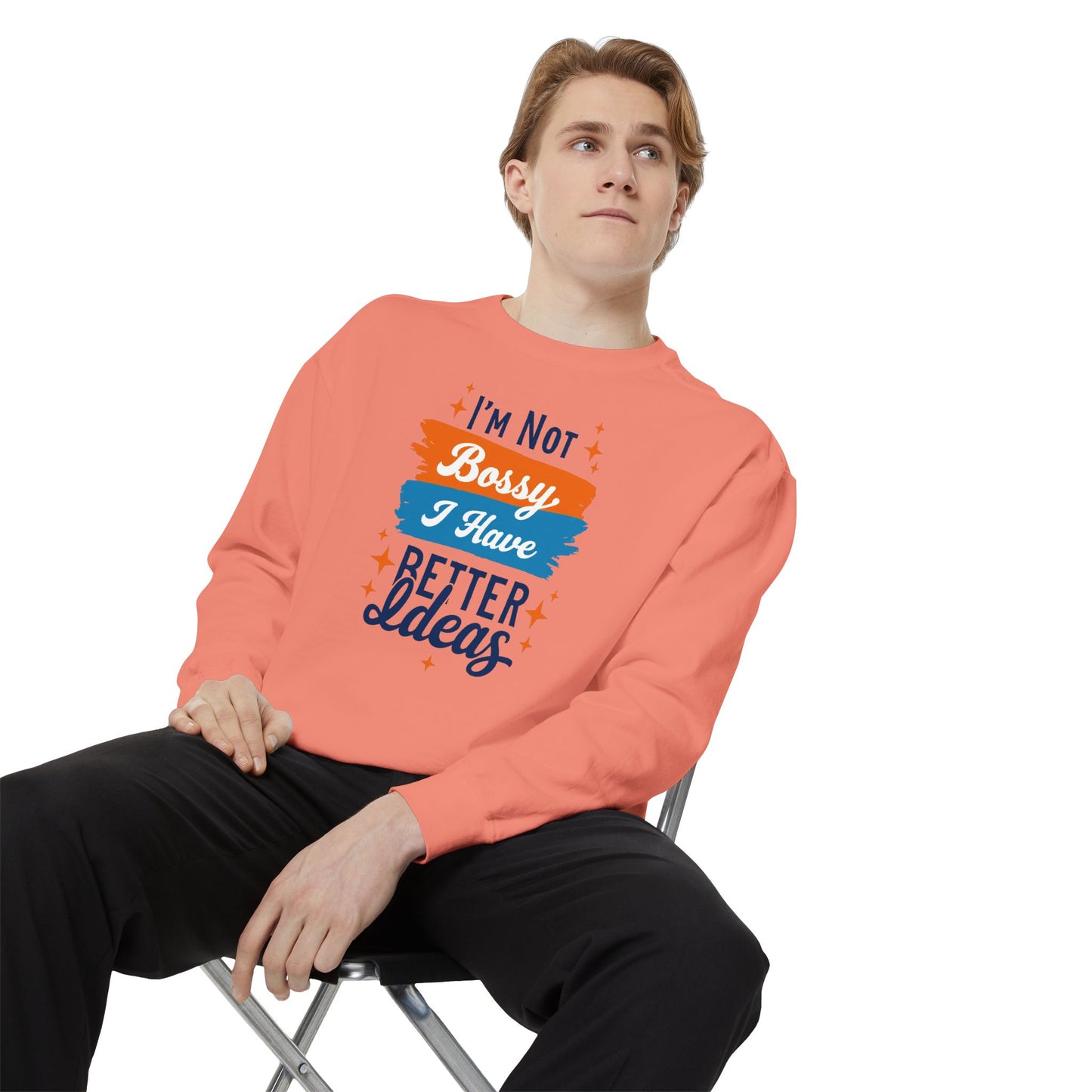 Bossy Ideas Unisex Sweatshirt - Cozy Gift for Friends, Funny Casual Wear, Unique Birthday Present, Relaxed Fit, Cool Motivational Apparel