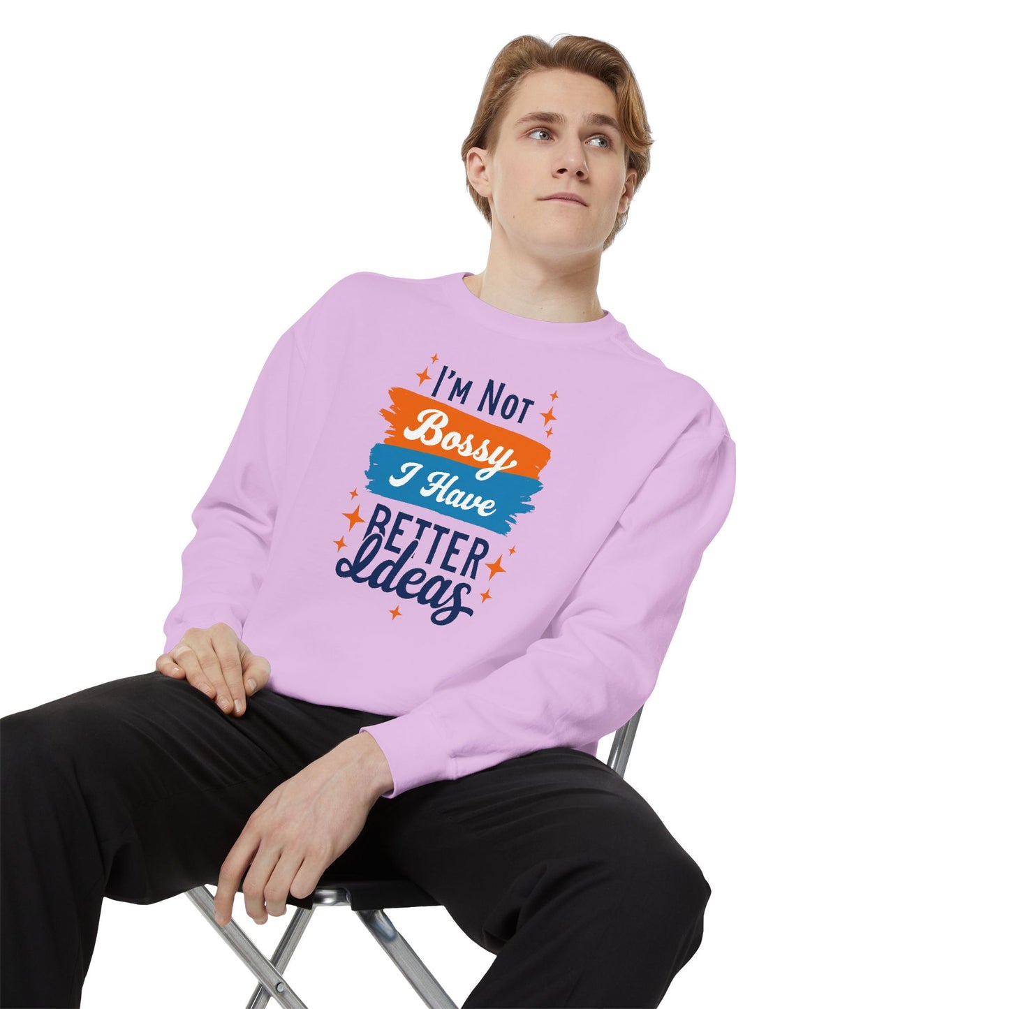 Bossy Ideas Unisex Sweatshirt - Cozy Gift for Friends, Funny Casual Wear, Unique Birthday Present, Relaxed Fit, Cool Motivational Apparel