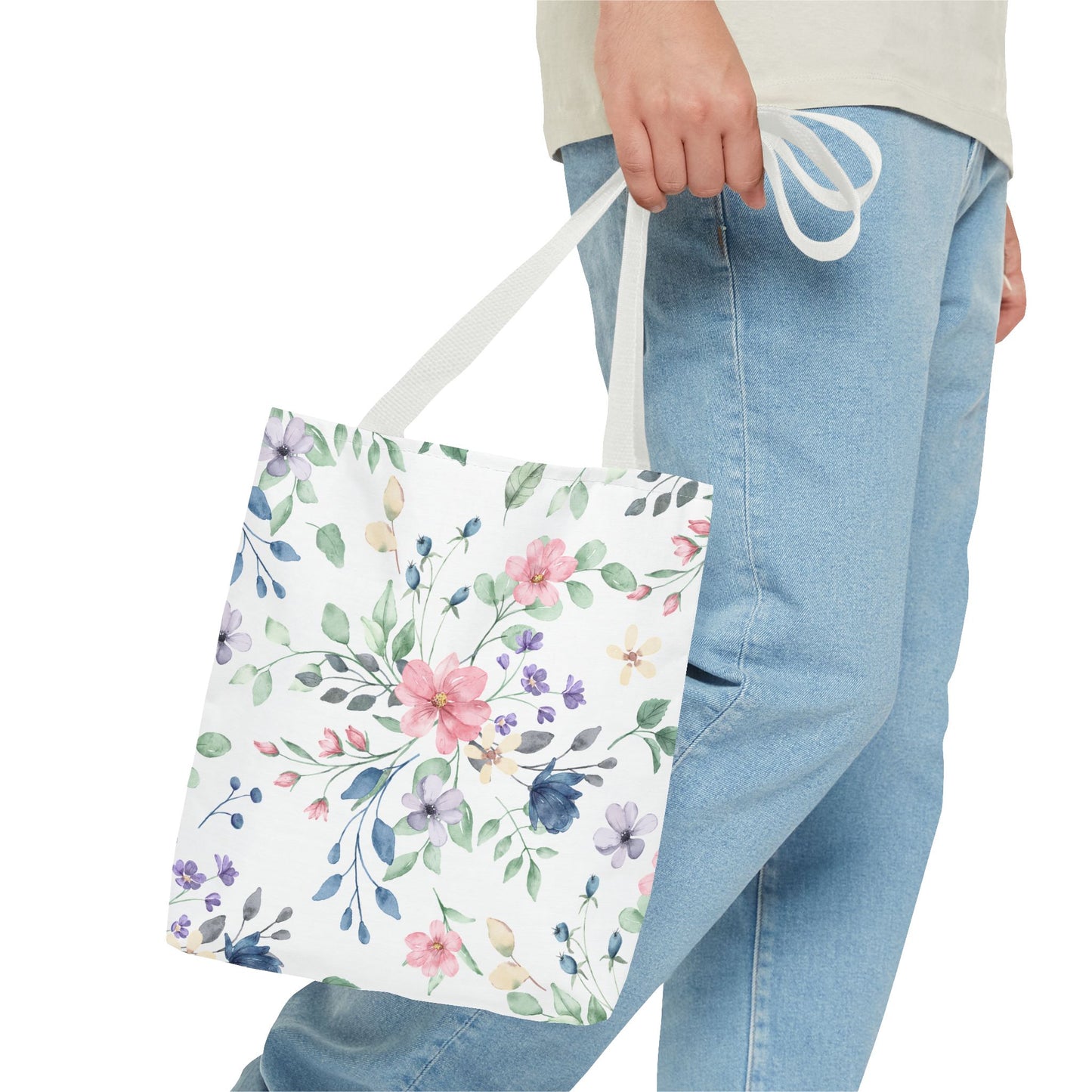 Floral Tote Bag | Stylish Carry-All for Everyday Use, Eco-Friendly Shopping, Beach Days, Spring Picnics, Gift for Moms