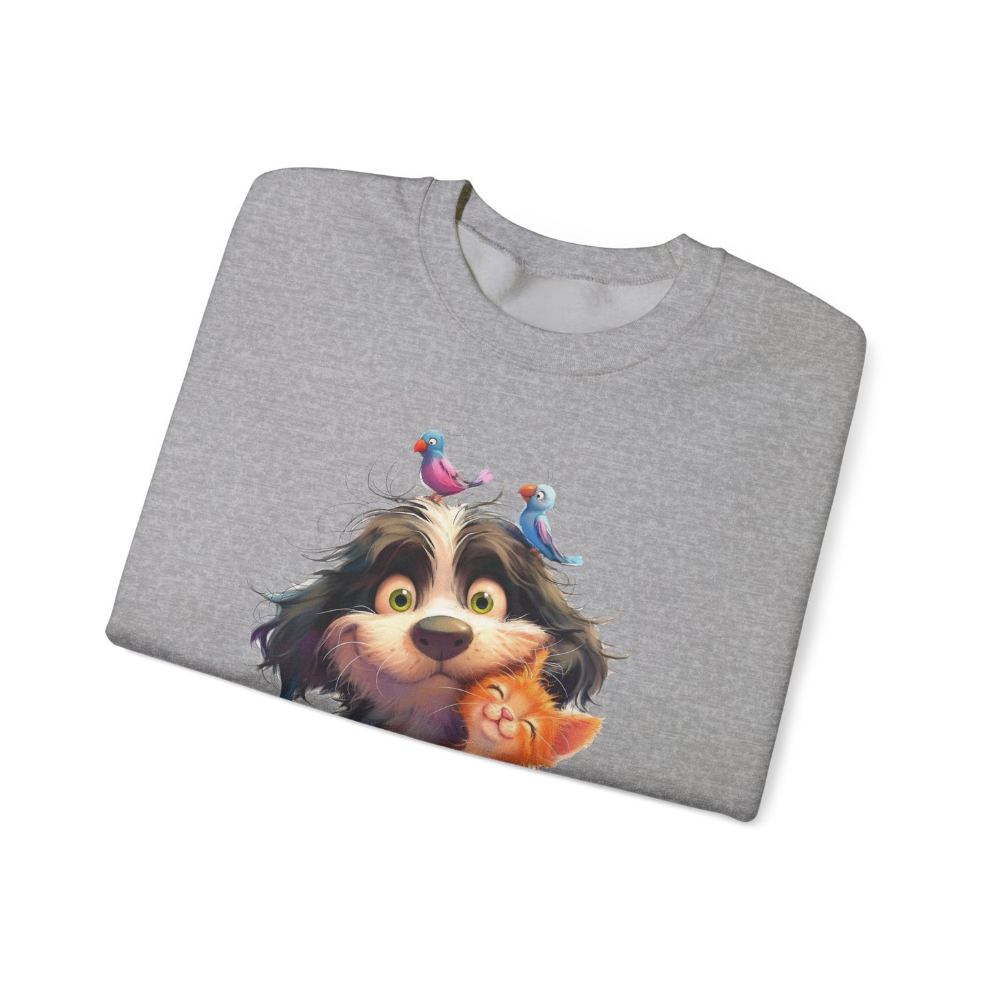 Cozy Pet Lovers Sweatshirt, Cute Animal Crewneck, Gift for Cat Dog Mom, Funny Pet Sweatshirt, Relaxed Fit Unisex Top