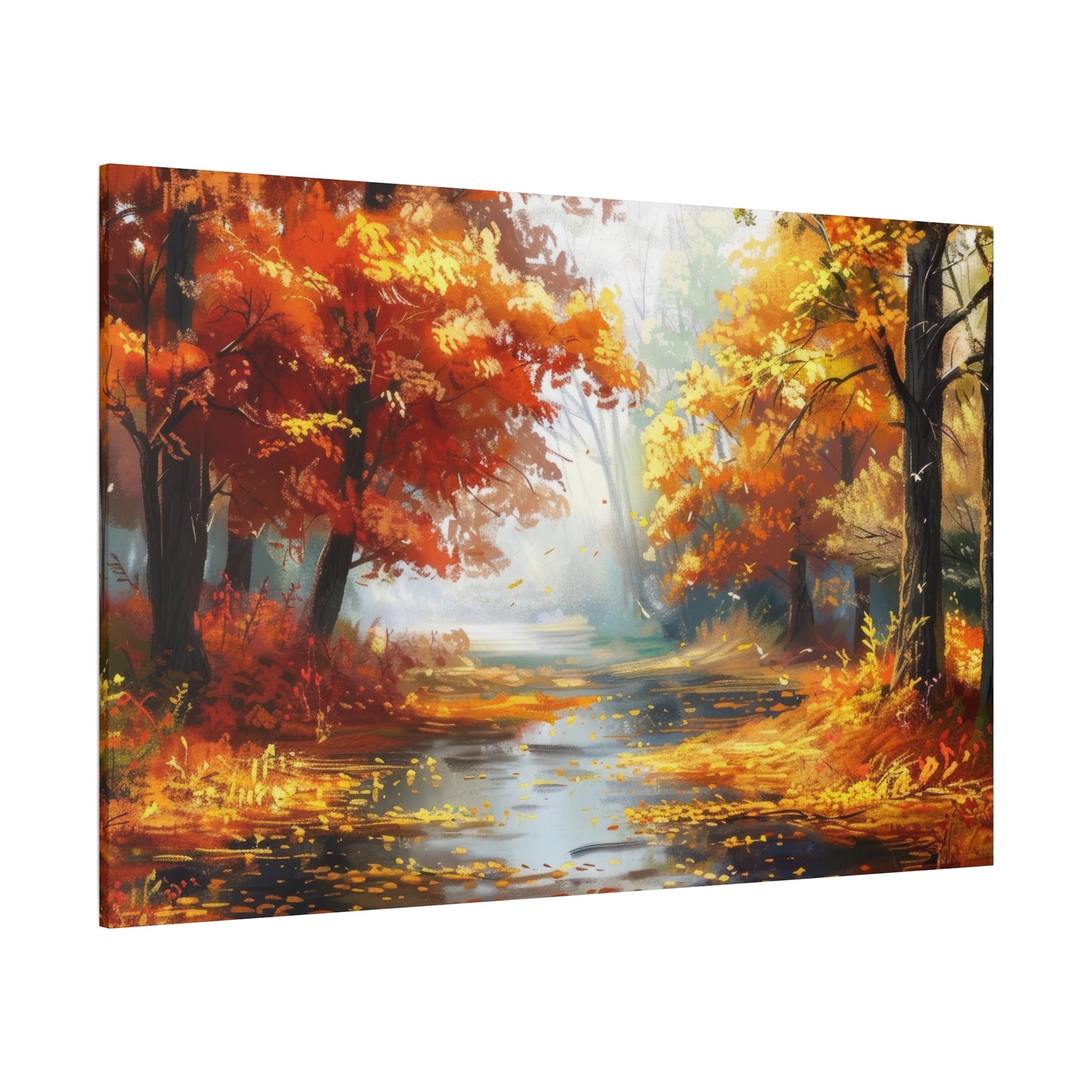 Autumn Serenity Canvas Art, Fall Decor, Nature Wall Art, Seasonal Home Decoration, Cozy Living Room Art