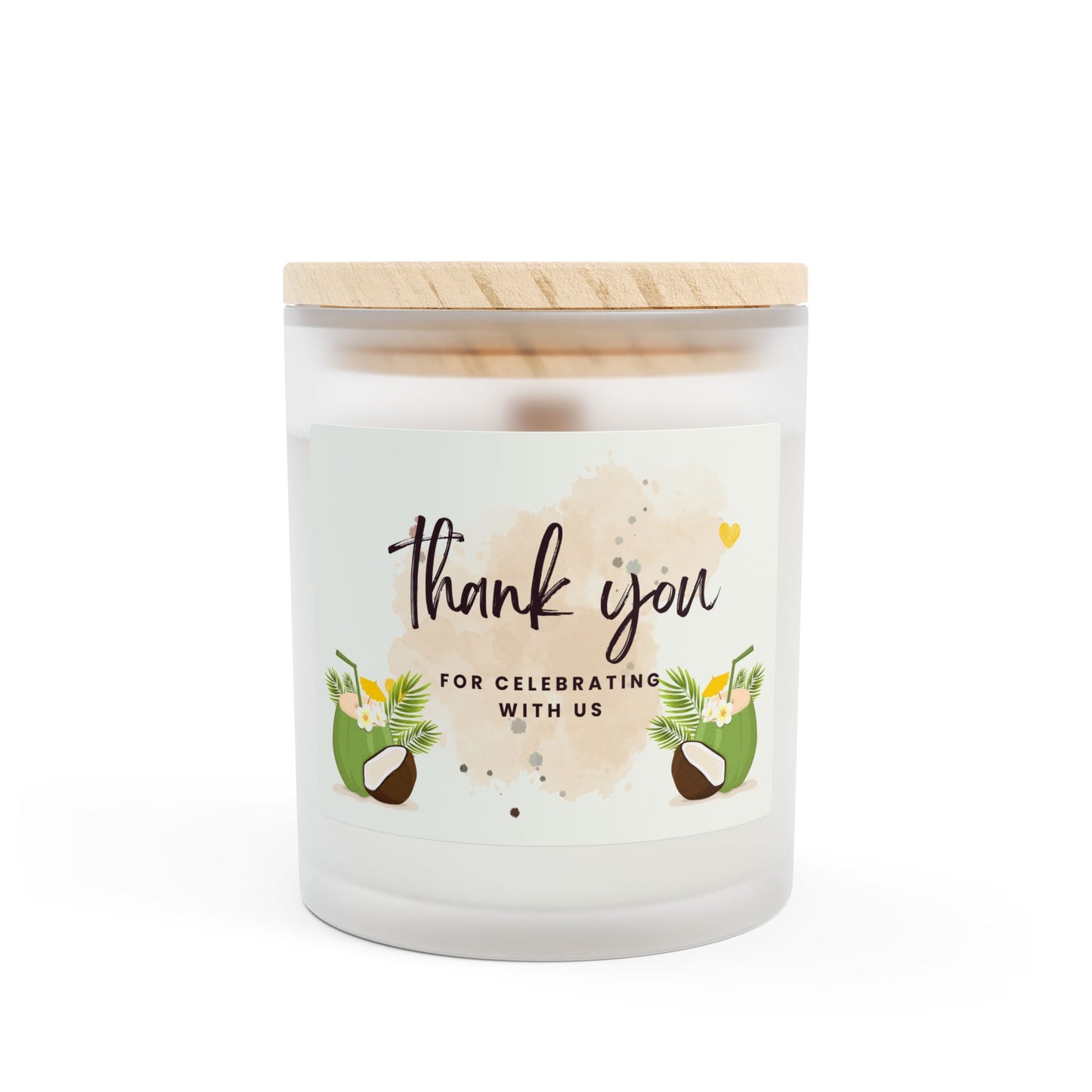 Personalized Thank You Candle - Frosted Glass 11oz