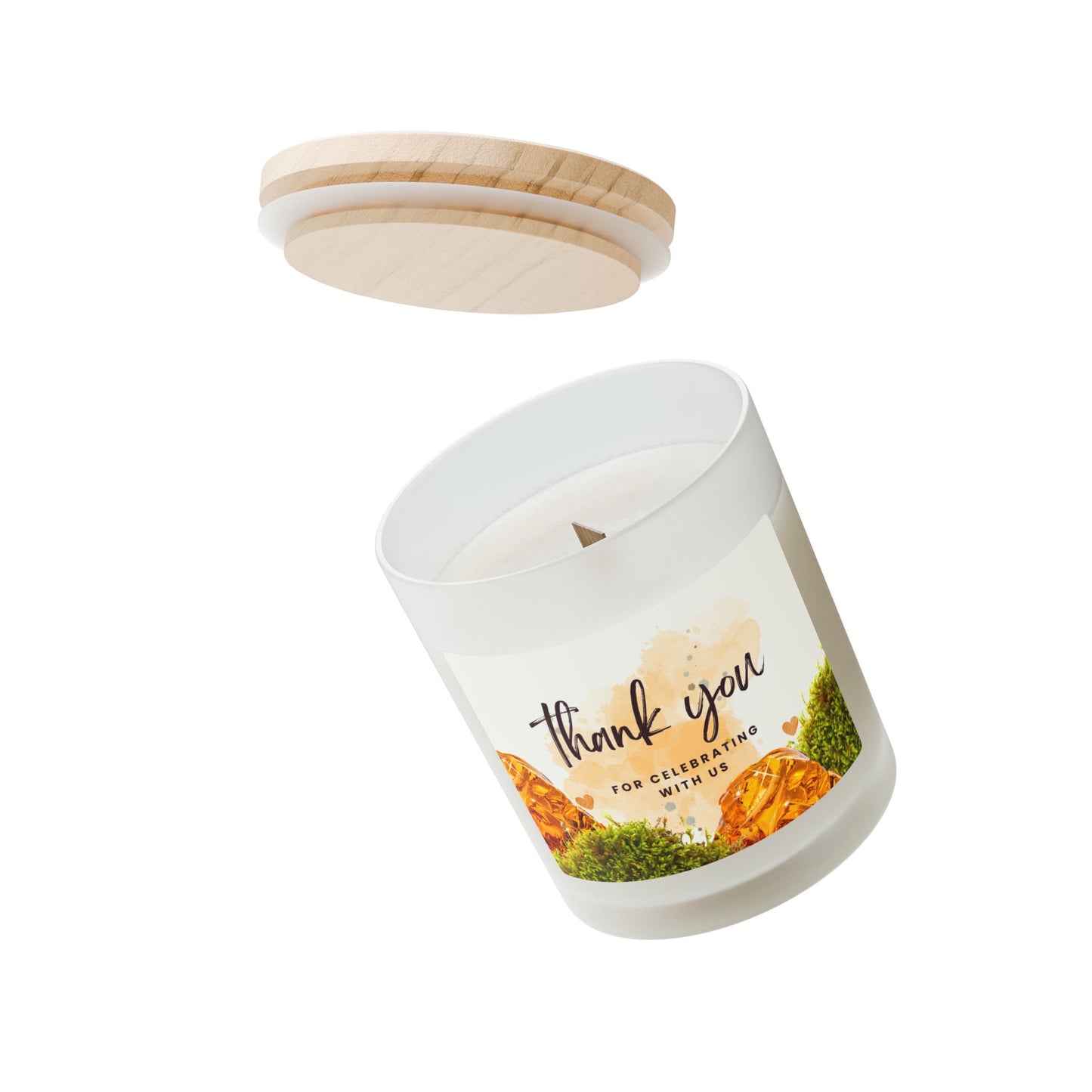 Personalized Thank You Candle - Frosted Glass 11oz