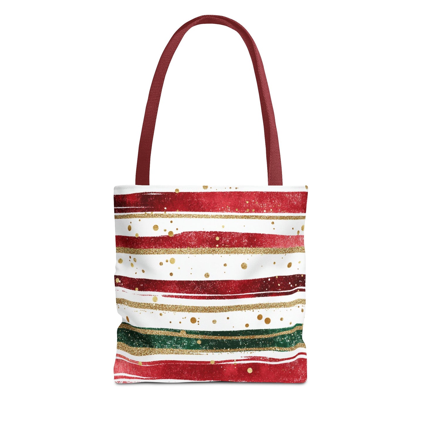 Festive Striped Tote Bag | Holiday Shopper, Gift Bag, Eco-Friendly Bag, Christmas Decor, Everyday Use