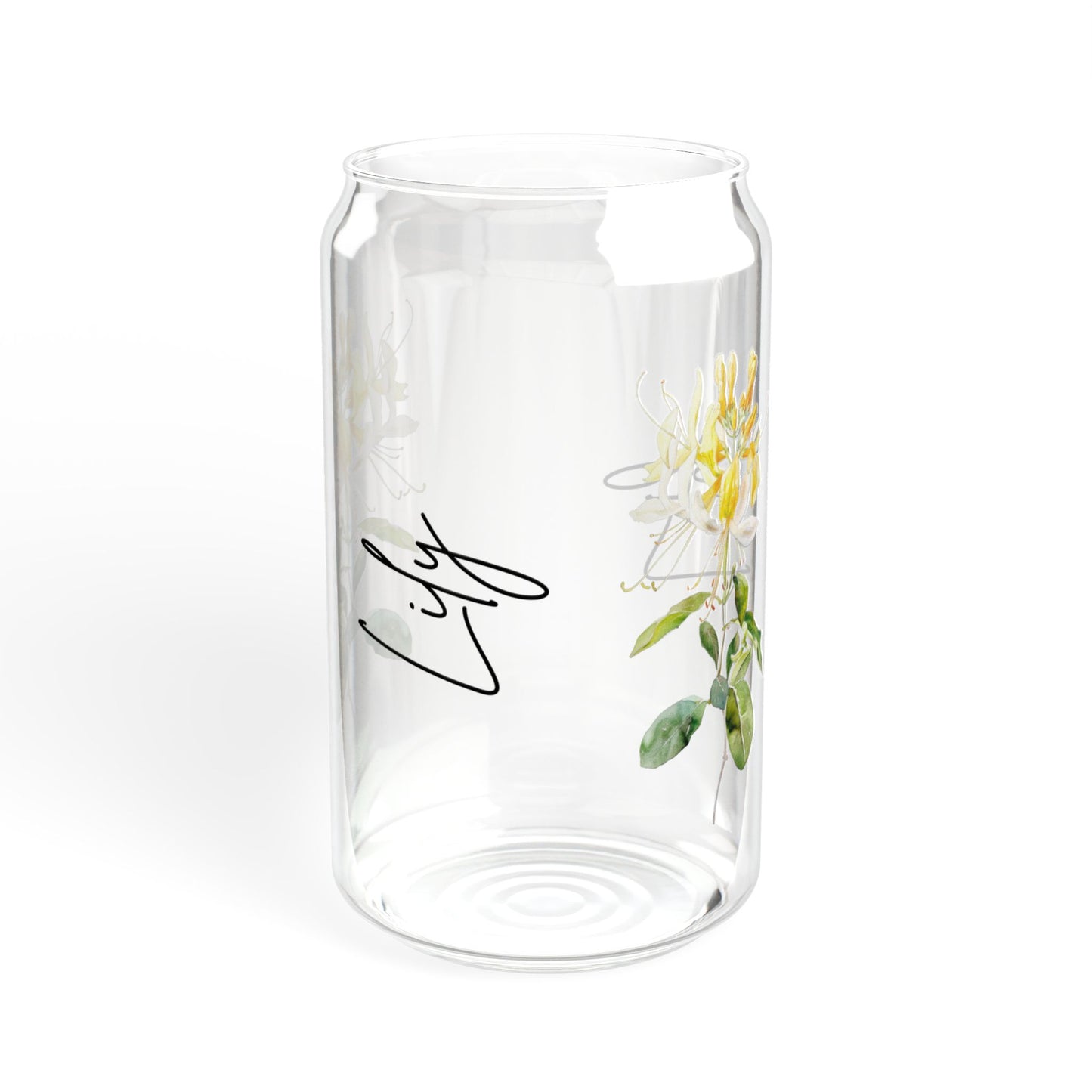 Floral Sipper Glass, 16oz - Perfect for Summer Parties, Personalized Gift, Eco-Friendly Hydration, Wedding Favors, Home Decor