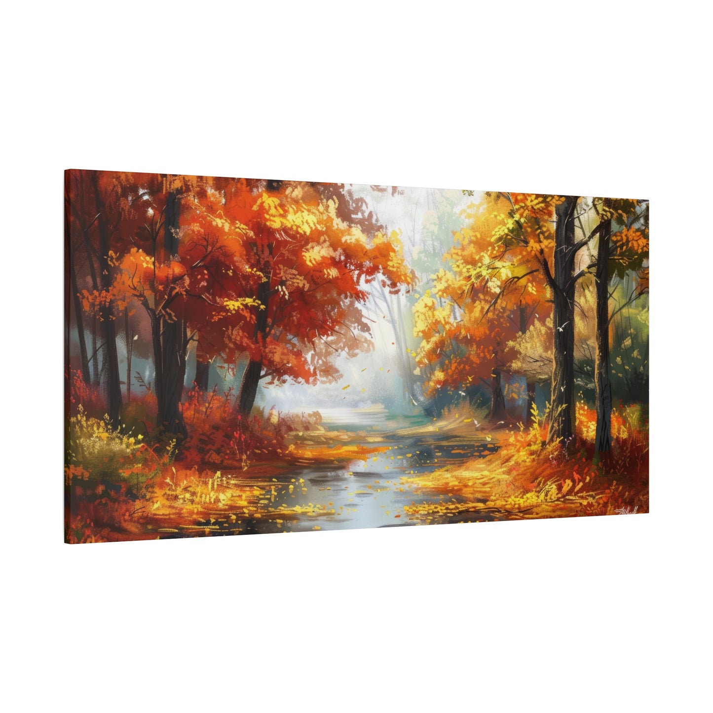 Autumn Serenity Canvas Print, Fall Decor, Home Wall Art, Nature Artwork, Gift for Nature Lovers, Cozy Decorating