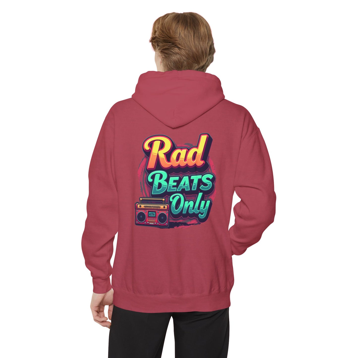Rad Beats Unisex Hoodie, Music Lover Gift, Fun Retro Apparel, Unique Streetwear, Perfect for Casual Outfits