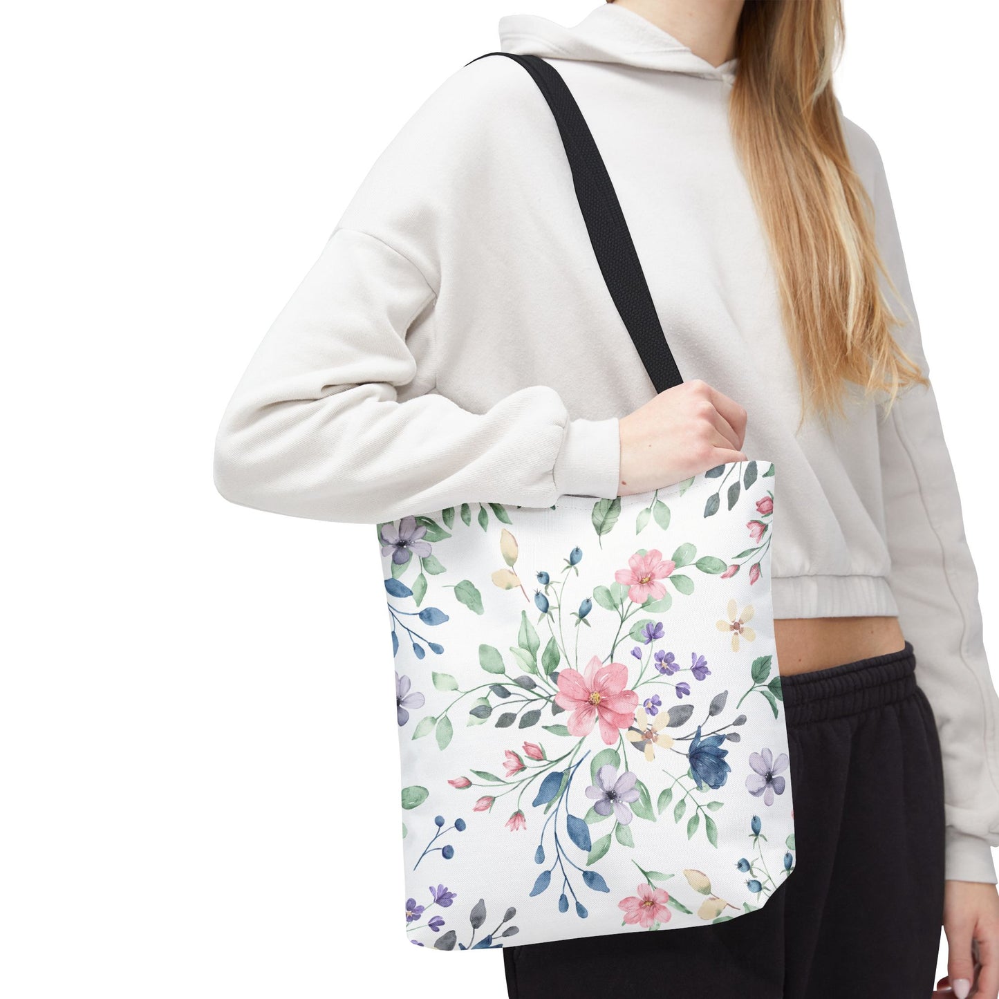 Floral Tote Bag | Stylish Carry-All for Everyday Use, Eco-Friendly Shopping, Beach Days, Spring Picnics, Gift for Moms