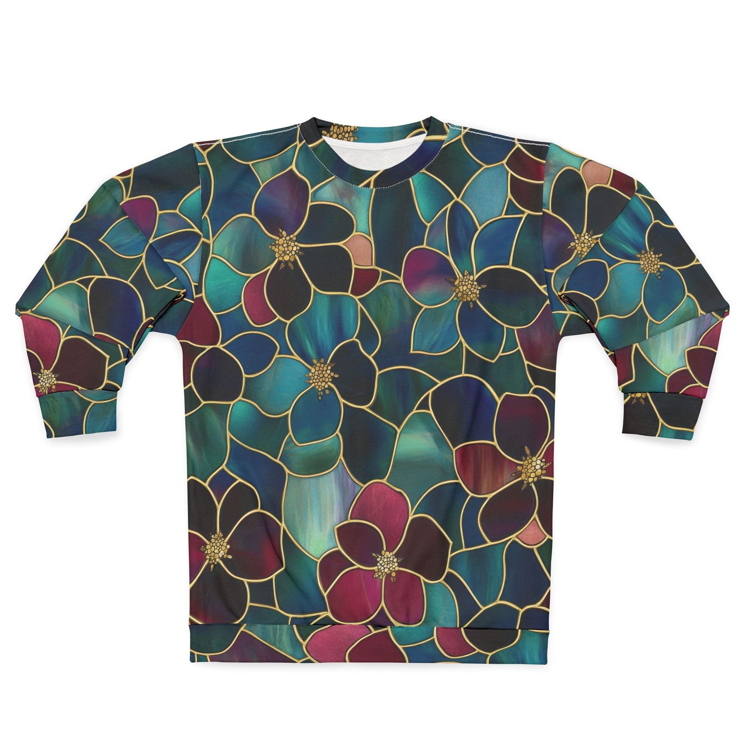 Floral AOP Unisex Sweatshirt | Cozy Sweatshirt, Flower Print Pullover, Nature Lover Gift, Trendy Outerwear, Casual Style