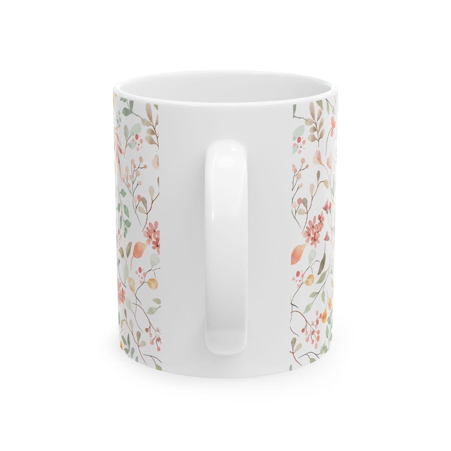 Floral Ceramic Mug - Cozy Coffee Cup, Tea Lover Gift, Home Decor, Housewarming Present, Nature Inspired Drinkware