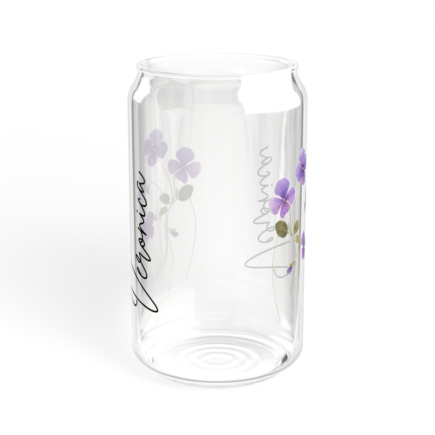 Floral Sipper Glass, Personalized Drinkware, Eco-Friendly Straw Tumbler, Perfect for Gifts, Birthday Parties, Summer Picnics, Home Decor