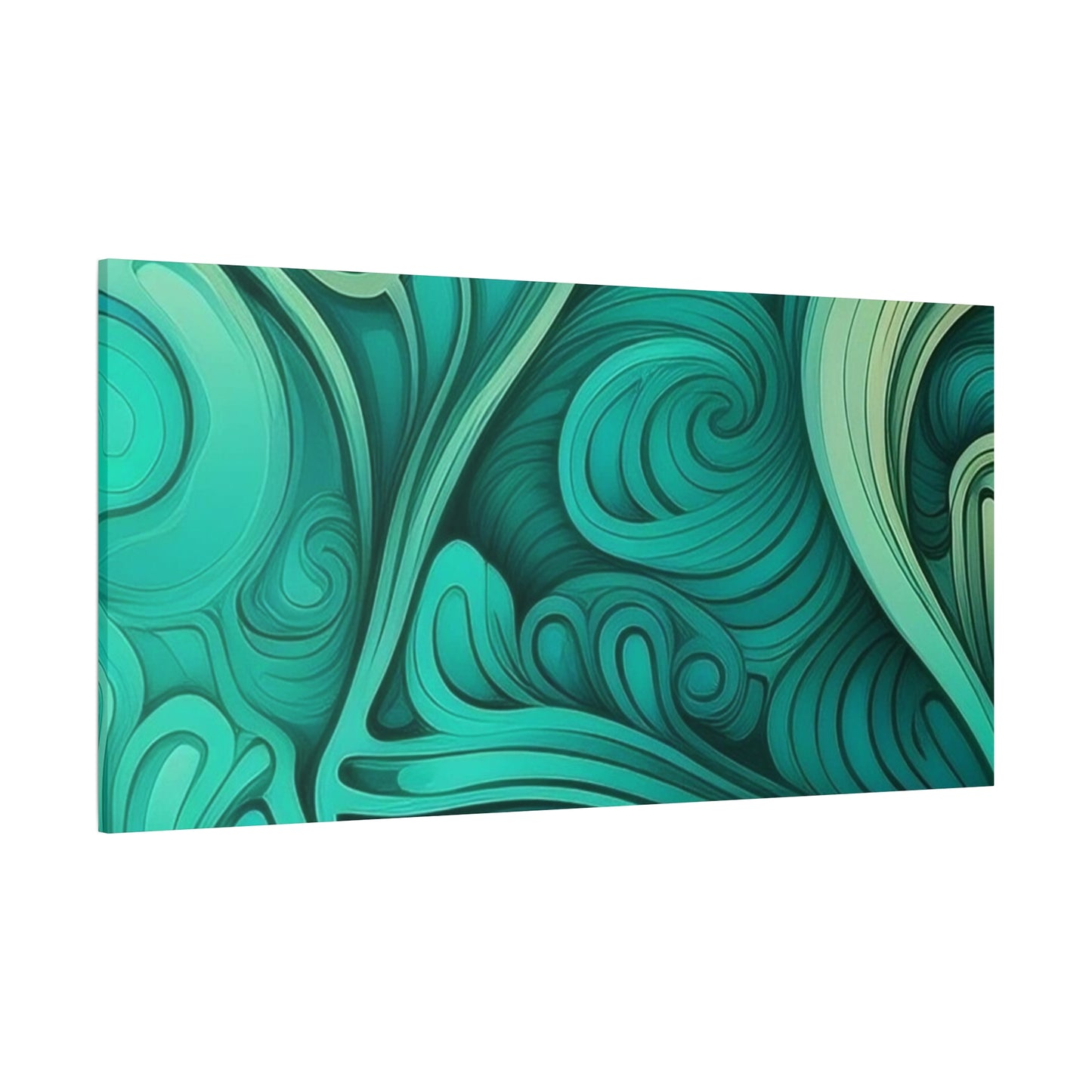 Artistic Stretched Canvas Wall Art, Modern Home Décor, Abstract Swirl Design, Living Room Decoration, Unique Gift for Art Lovers