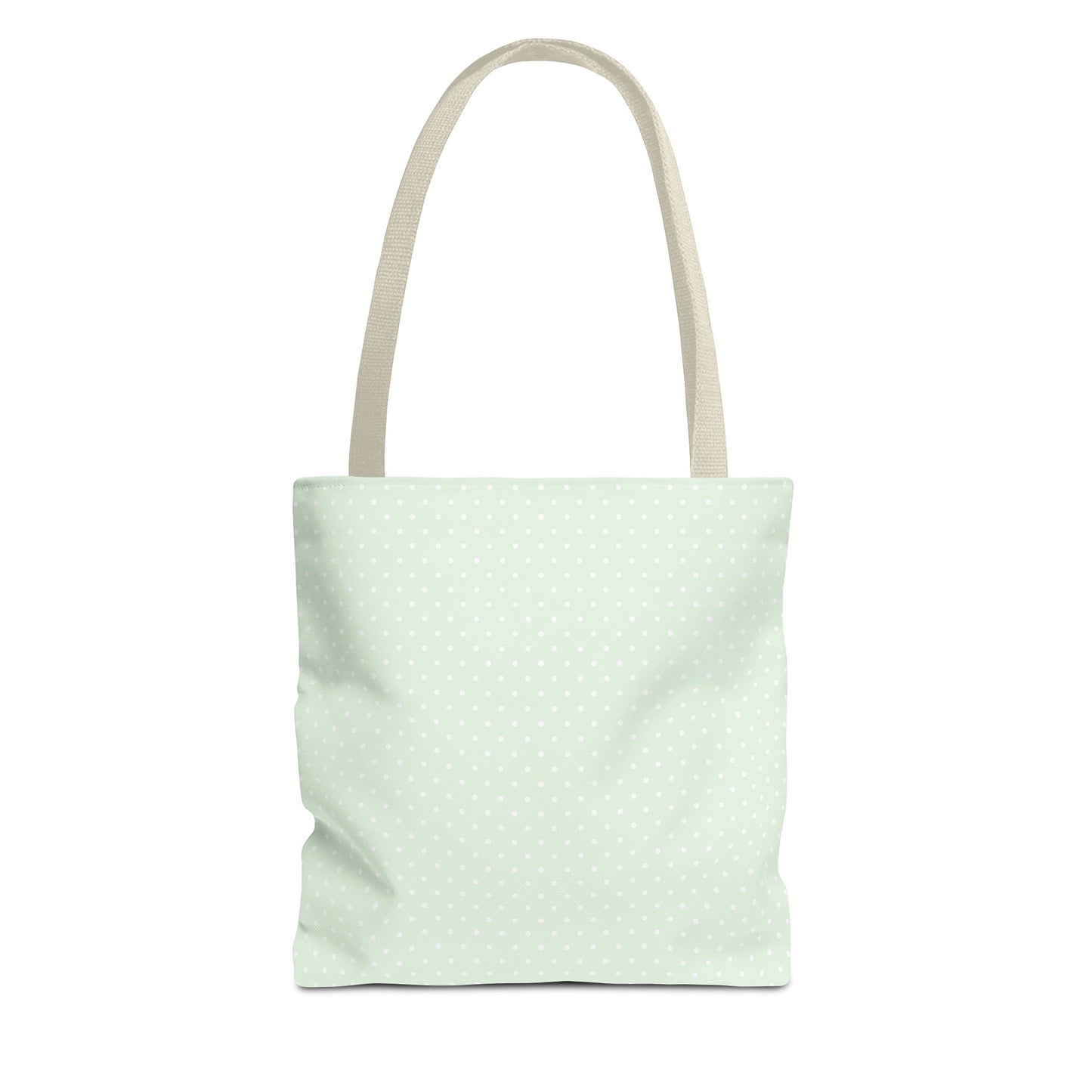 Mint Polka Dot Tote Bag | Stylish Eco-Friendly Day Bag, Beach Tote, Shopping Bag, Gift for Her, Everyday Purse