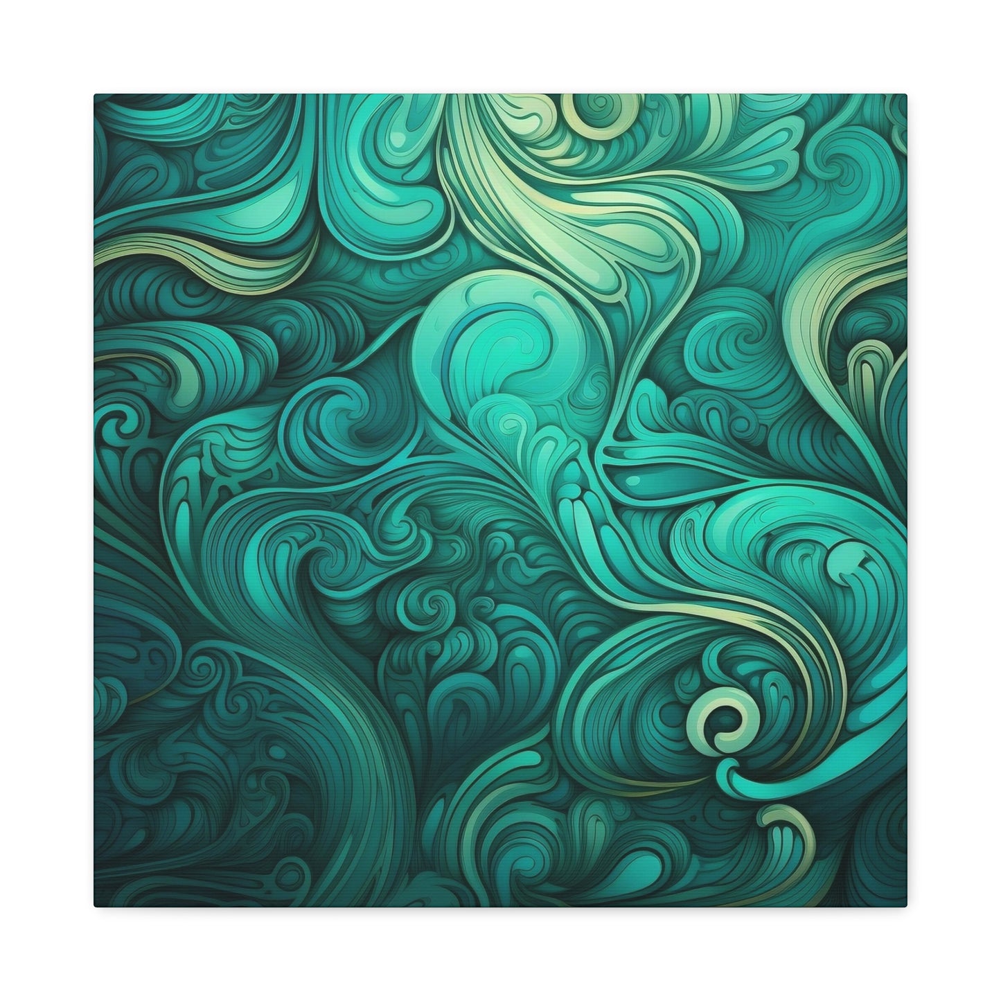 Artistic Stretched Canvas Wall Art, Modern Home Décor, Abstract Swirl Design, Living Room Decoration, Unique Gift for Art Lovers