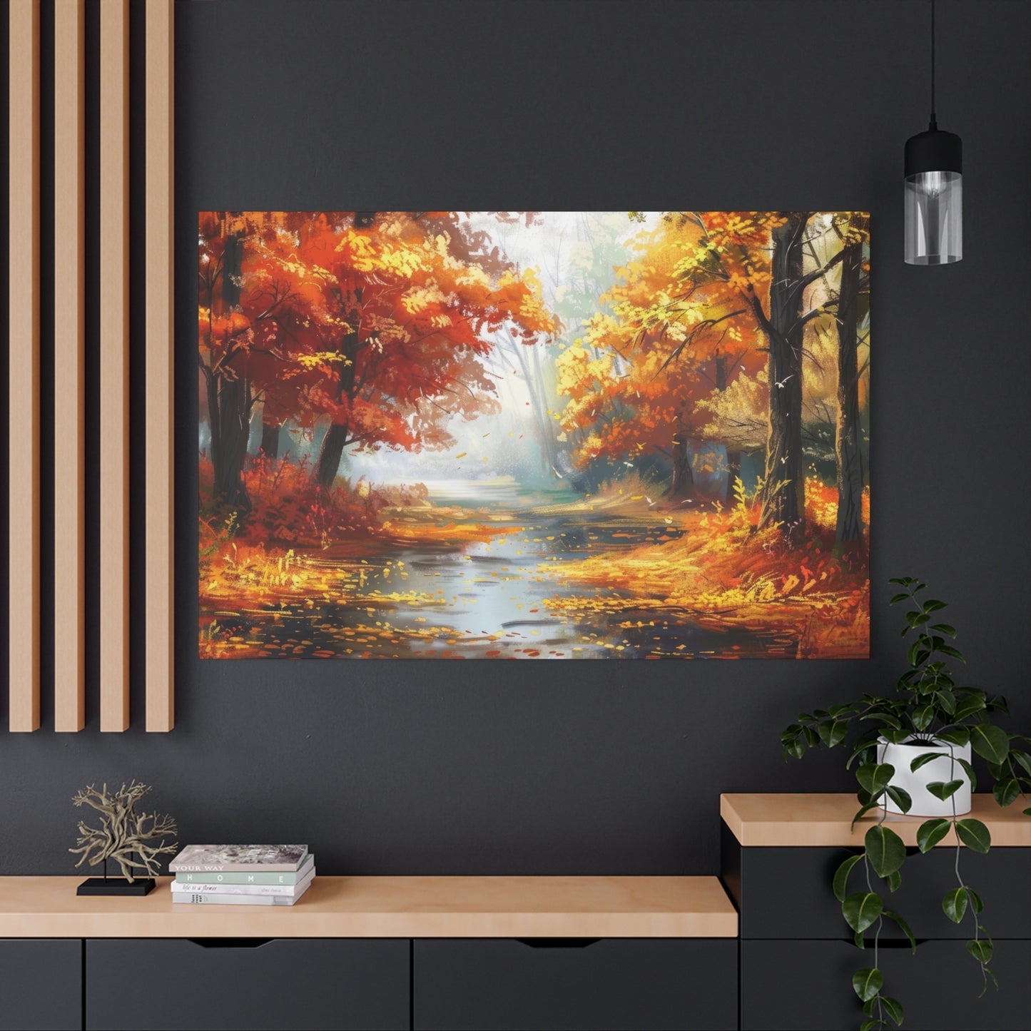 Autumn Serenity Canvas Print, Fall Decor, Home Wall Art, Nature Artwork, Gift for Nature Lovers, Cozy Decorating