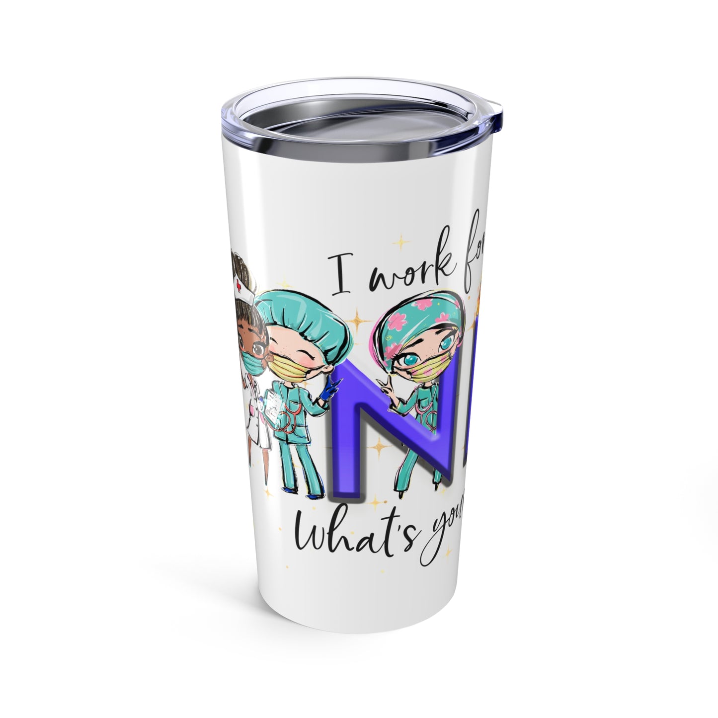 Thankful Nurse Tumbler: Enjoy Your Superpower Drinkware, Nurse Gifts, Medical Appreciation, Healthcare Humor, Fun Travel Mug