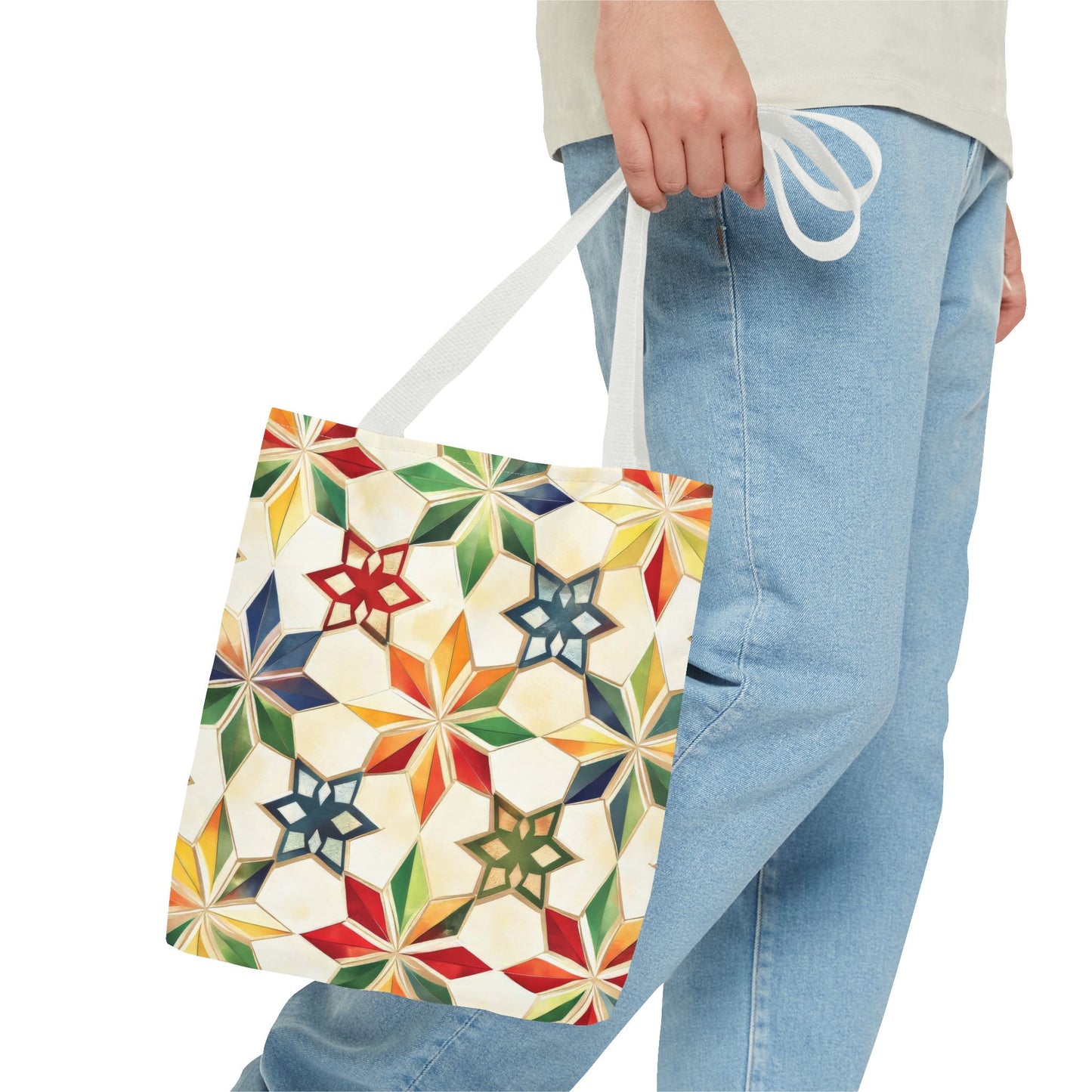 Colorful Geometric Tote Bag - Versatile Shopping Bag, Beach Tote, Gym Bag, Eco-Friendly Gift, Travel Companion