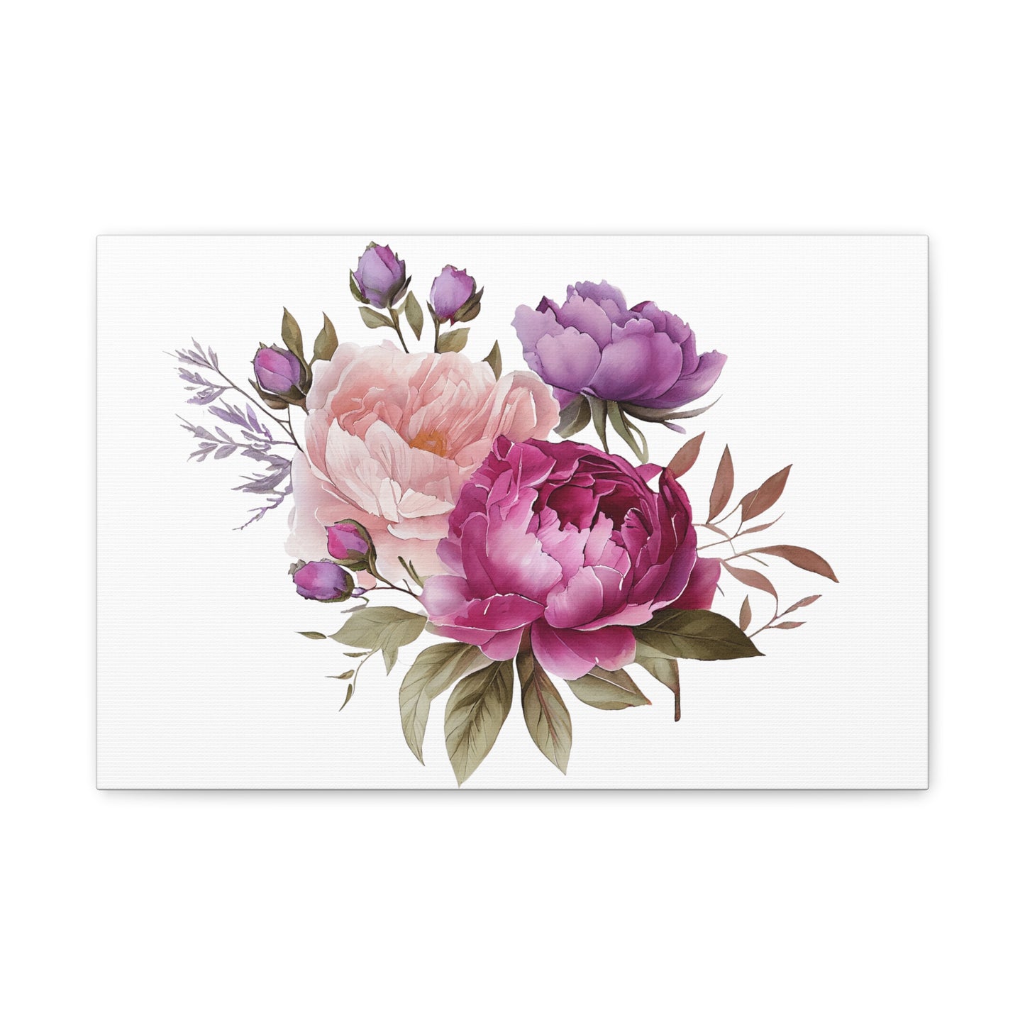 Floral Wall Art Canvas, Home Decor, Gift for Her, Peony Art, Living Room Decoration, Mothers Day