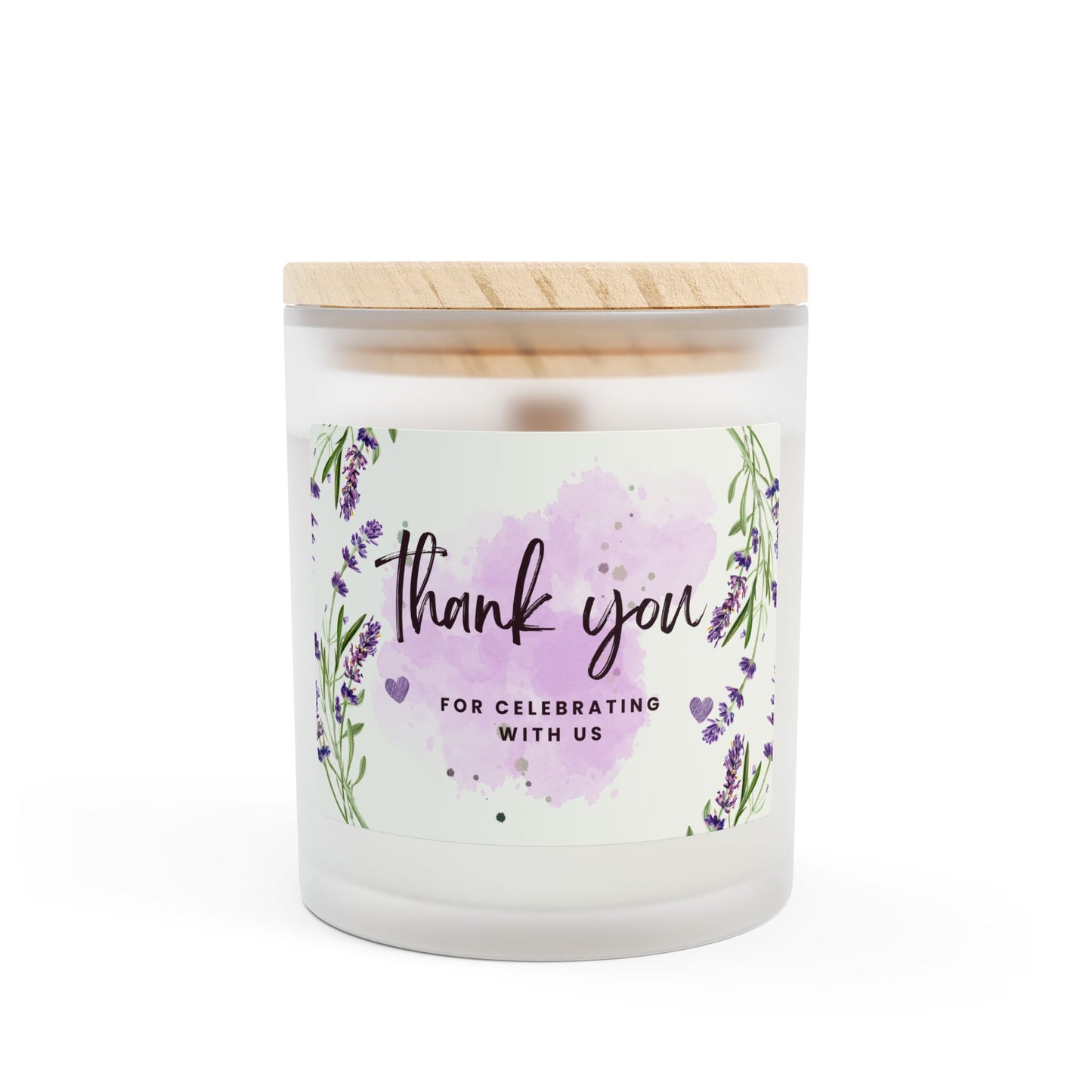 Personalized Thank You Candle - Frosted Glass 11oz