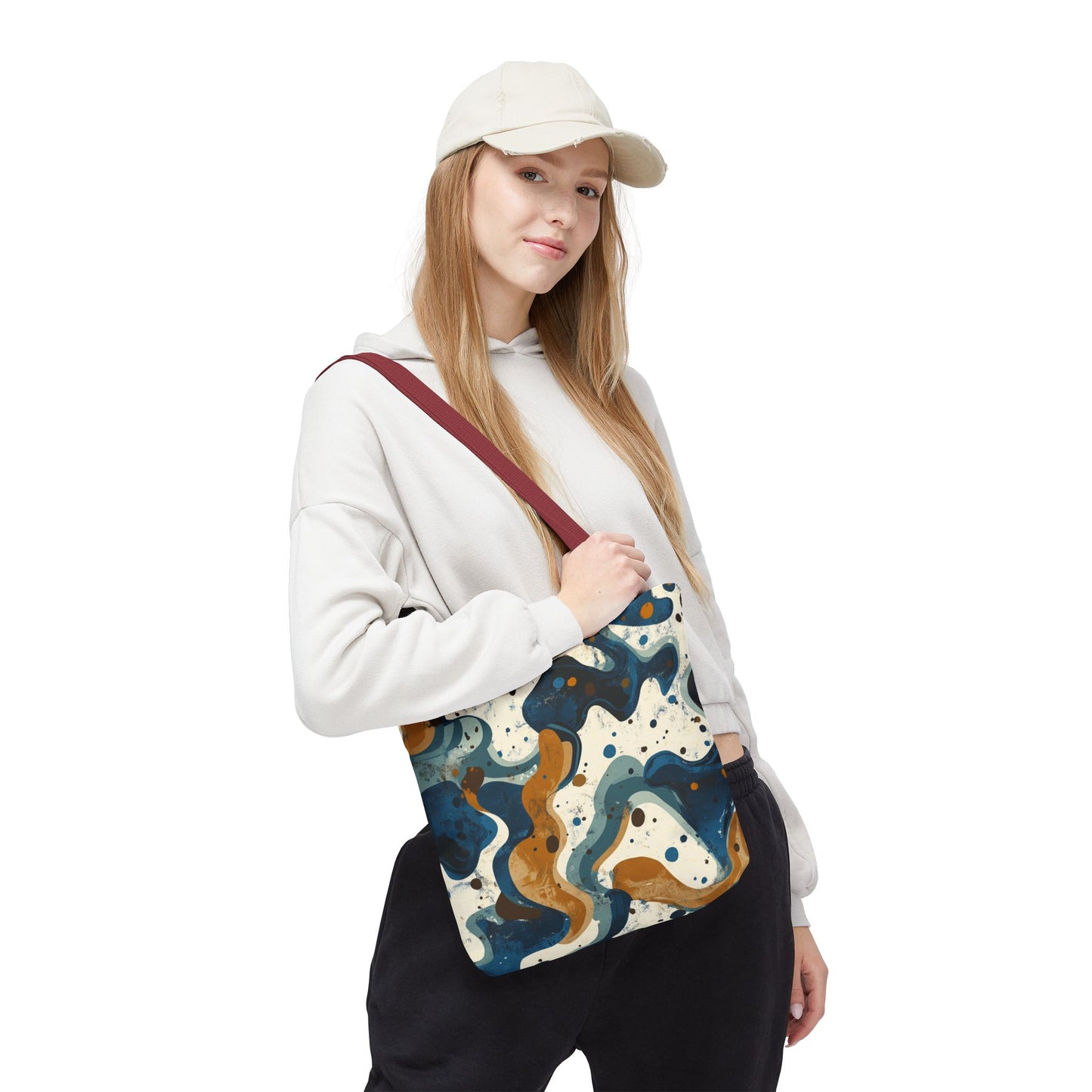 Stylish Abstract Tote Bag, Art-Inspired Carryall, Everyday Tote, Boho Chic Bag, Eco-Friendly Shopping Bag, Unique Gift Idea