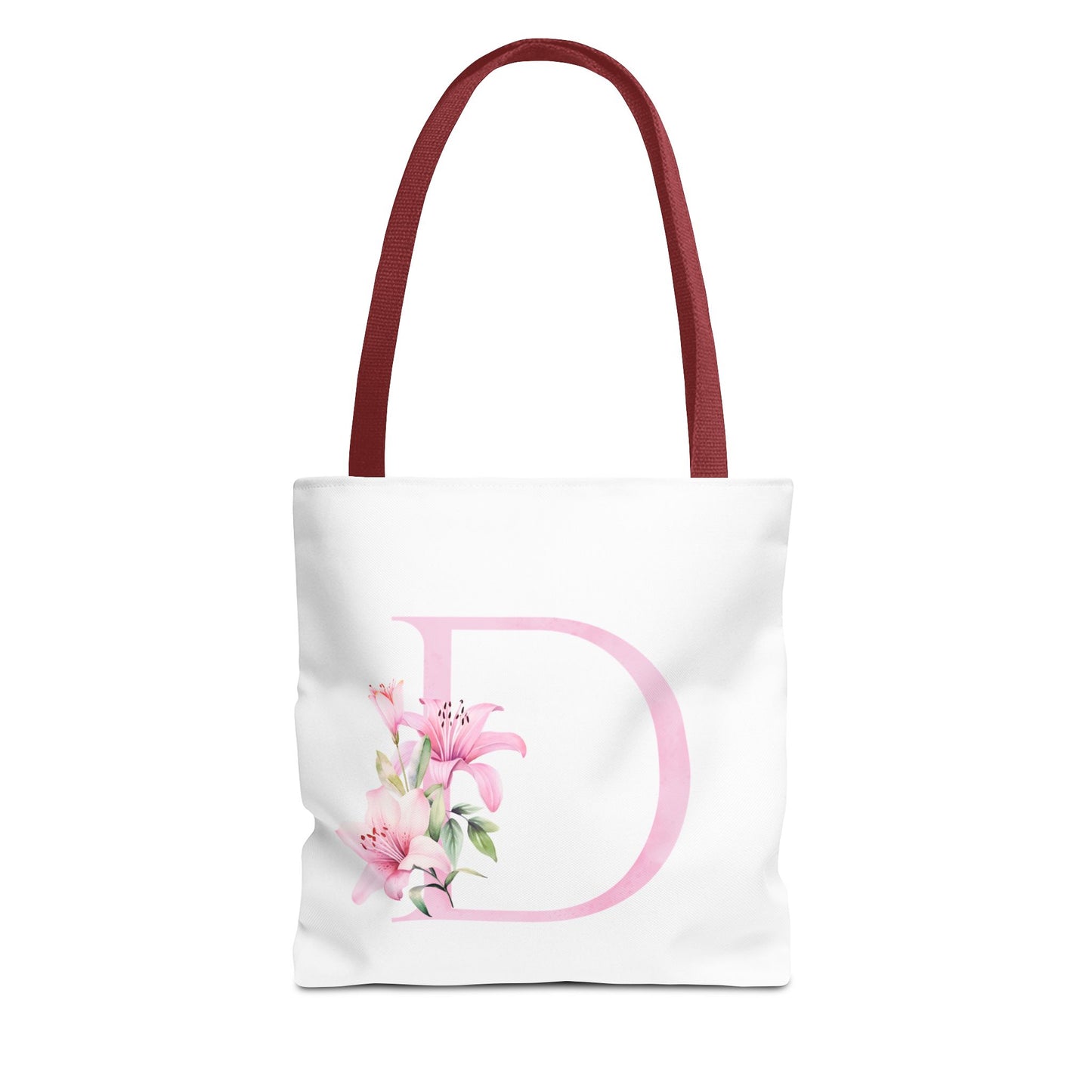 Personalized Floral Tote Bag, Custom Initial Tote, Eco-Friendly Shopping Bag, Gift for Her, Monogrammed Bag