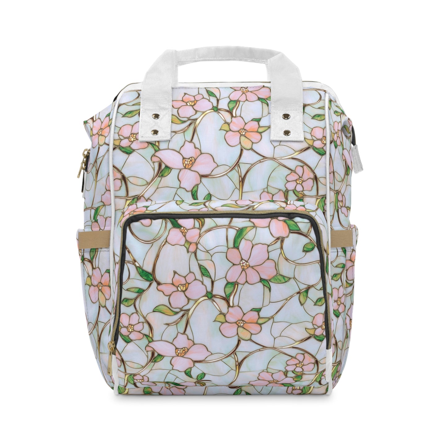 Floral Diaper Backpack for Moms, Stylish Baby Bag, Travel Diaper Bag, Practical Nursery Backpack, Cute Baby Shower Gift
