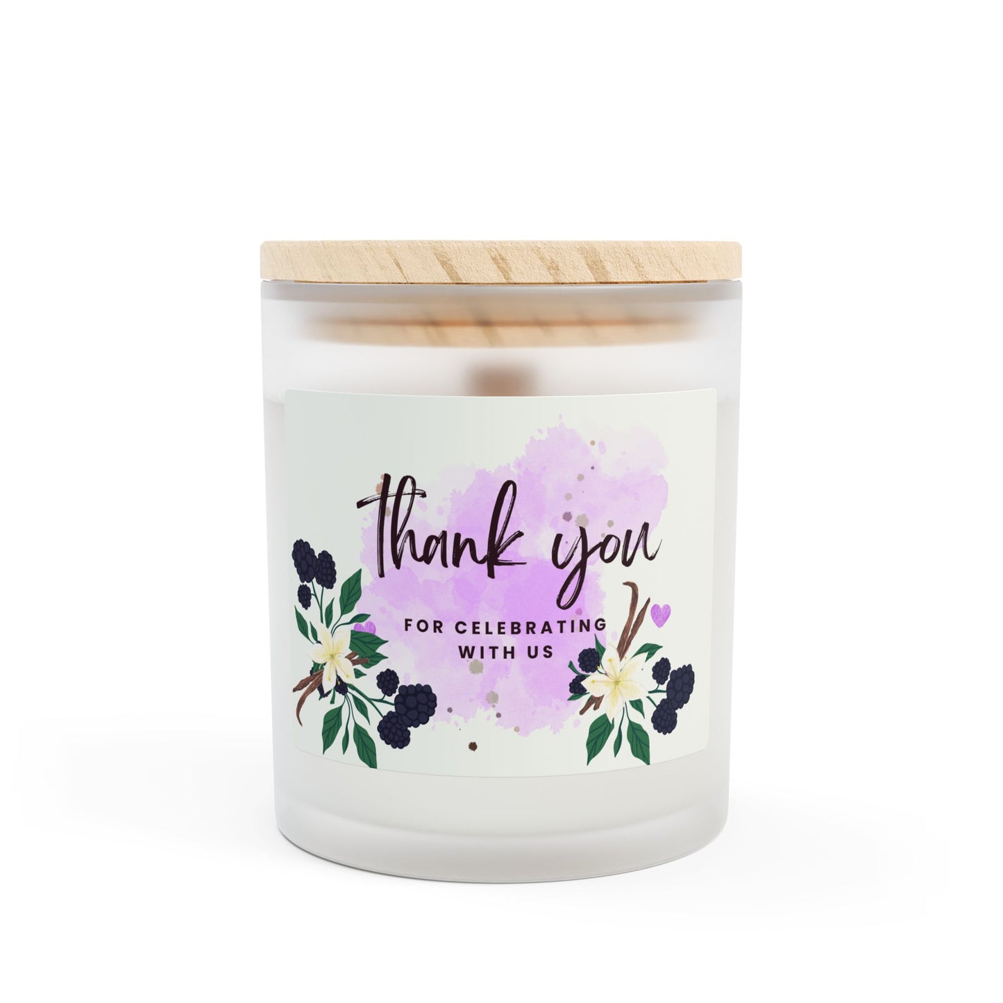 Personalized Thank You Candle - Frosted Glass 11oz