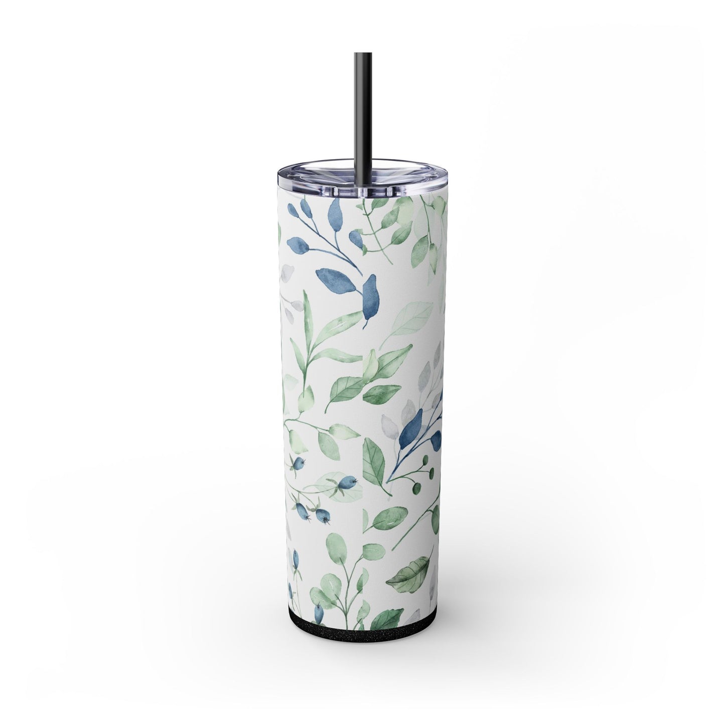 Floral Skinny Tumbler, 20oz Stainless Steel Travel Mug, Eco-Friendly Drinkware, Gift for Her, Summer Hydration, Botanical Design