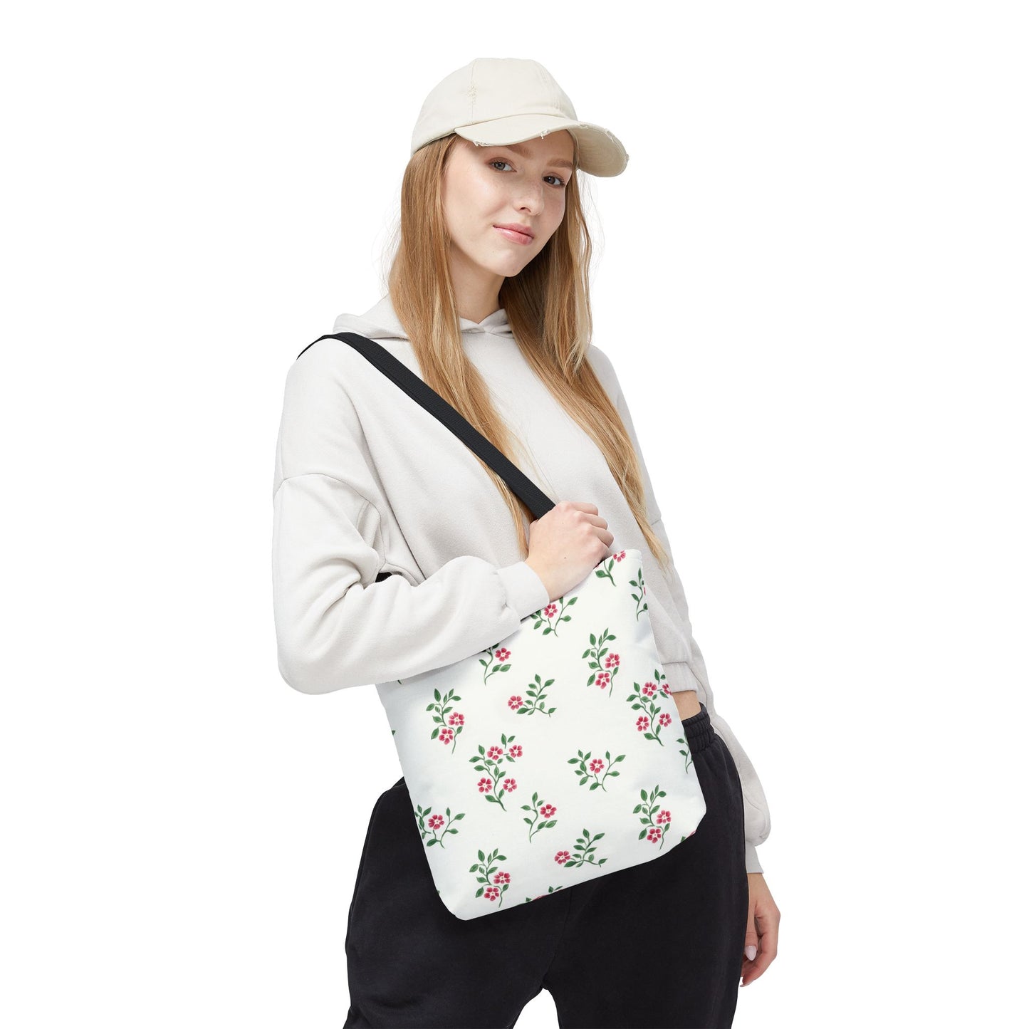 Floral Print Tote Bag, Stylish Reusable Shopping Tote, Cute Picnic Bag, Summer Beach Accessory, Gift for Her